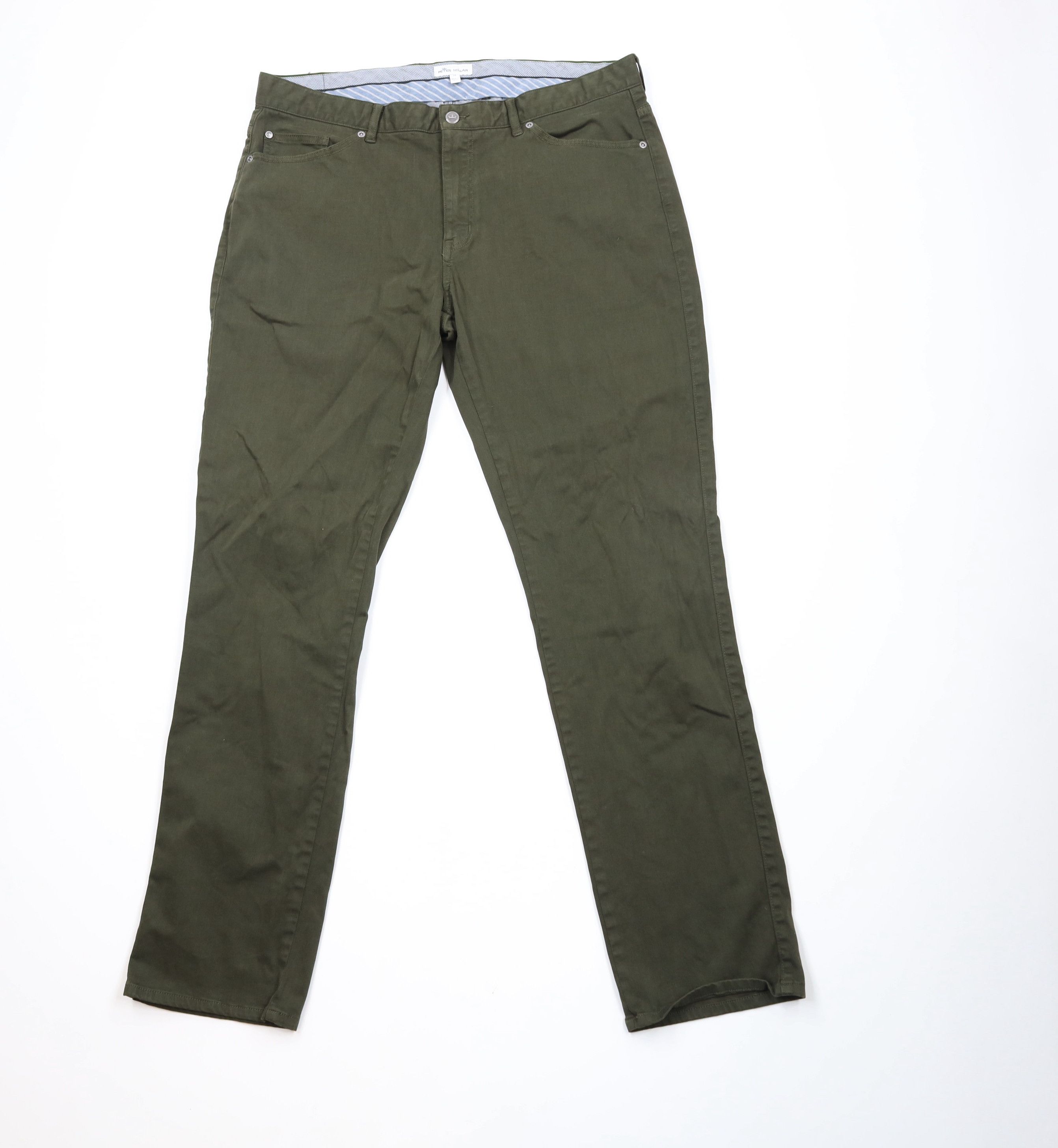 Peter Millar × Vintage Peter Millar Stretch Straight Leg Golfing Pants Dark Green Size US 38 / EU 54 - 1 Thumbnail