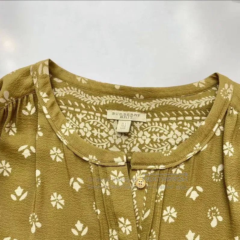 Burberry Burberry Yellow Silk Dress for Women. Size XS / US 0-2 / IT 36-38 - 3 Thumbnail