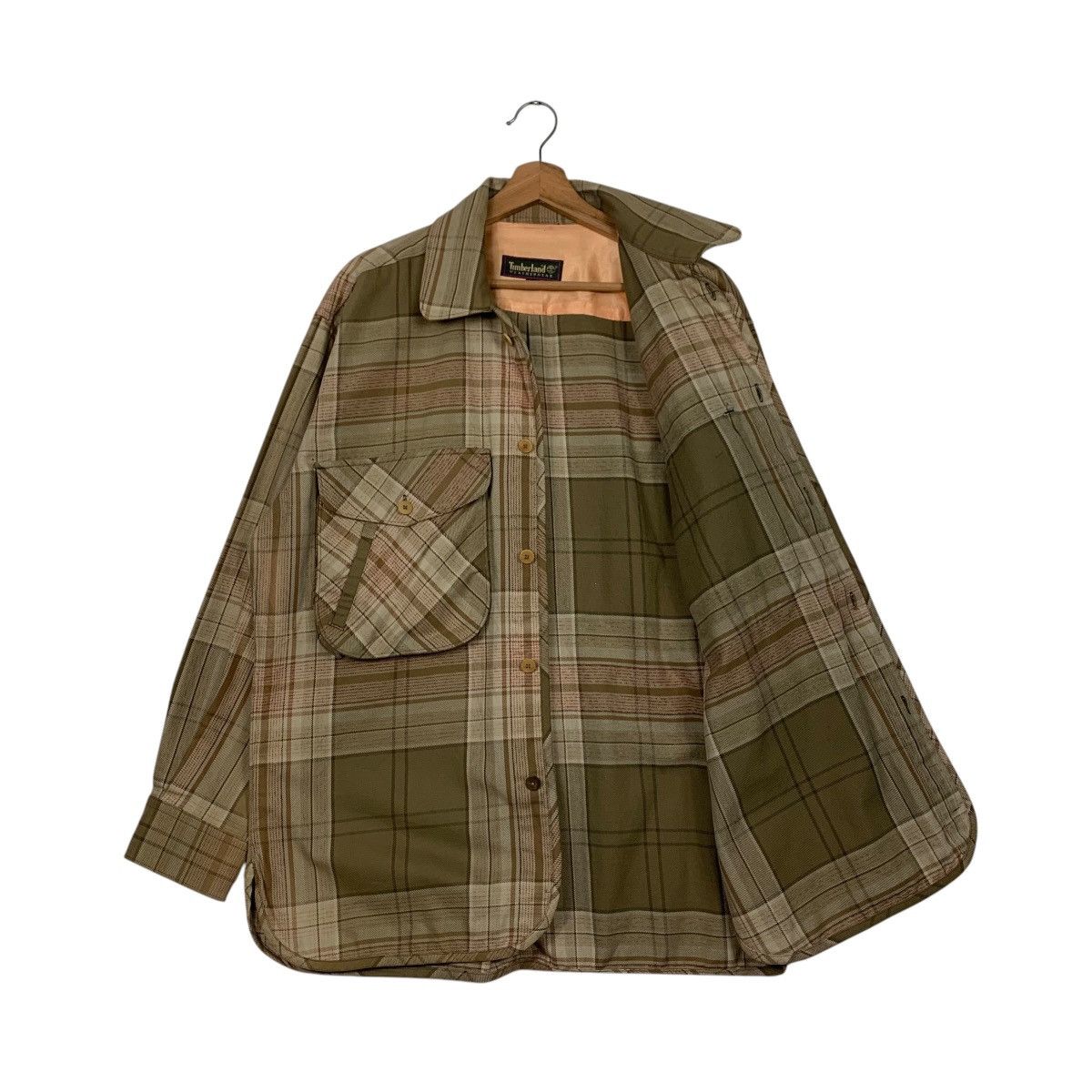 Timberland Vintage 90's TIMBERLAND Checked Flannel Jacket #2588-C117 Size US M / EU 48-50 / 2 - 9 Thumbnail