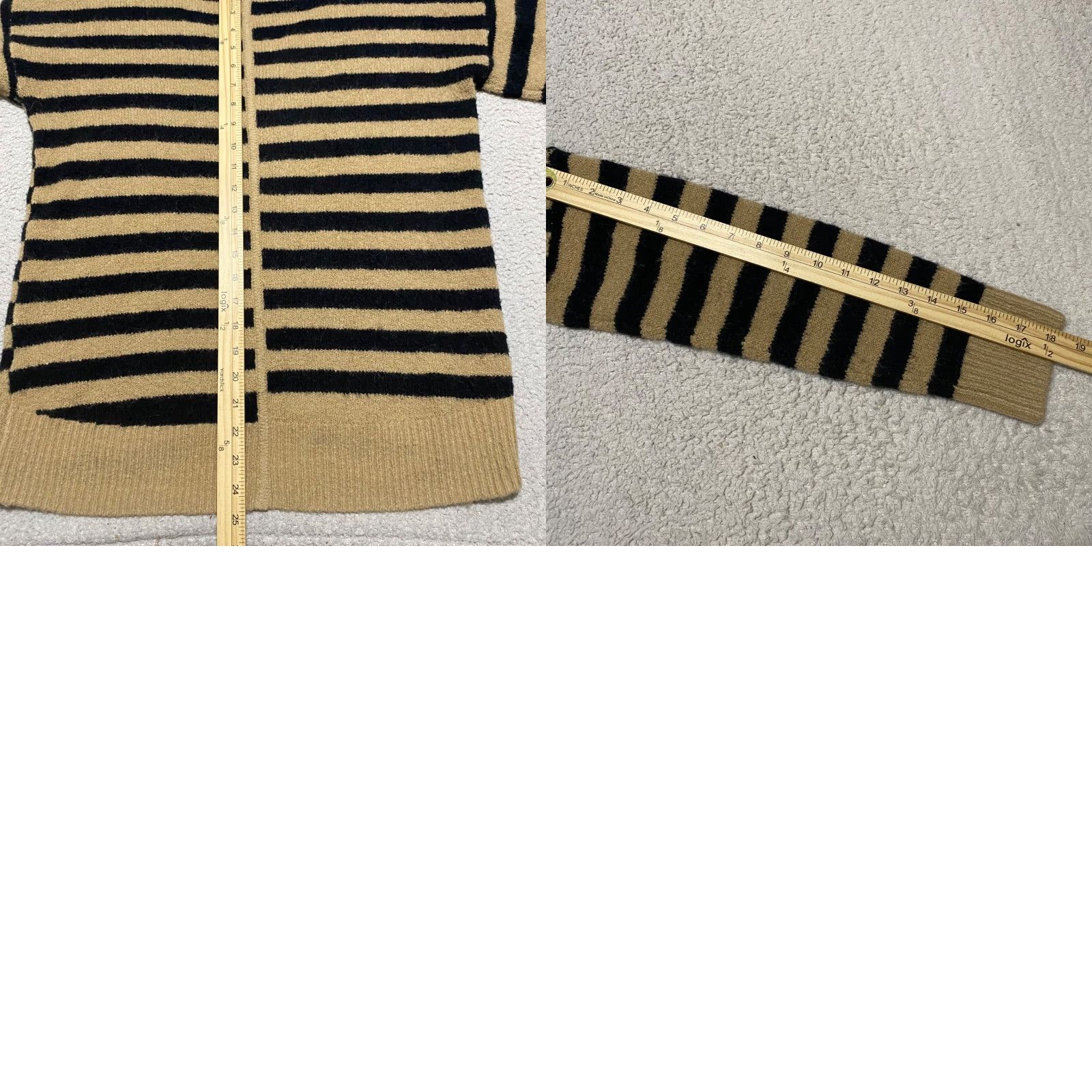 Madewell Madewell Sweater XS Womens Multicolor Striped V-Neck Pullover Wool Alpaca Knit Long Sleeve Shirt Womens, Casual, Regular Fit Size XS / US 0-2 / IT 36-38 - 8 Thumbnail