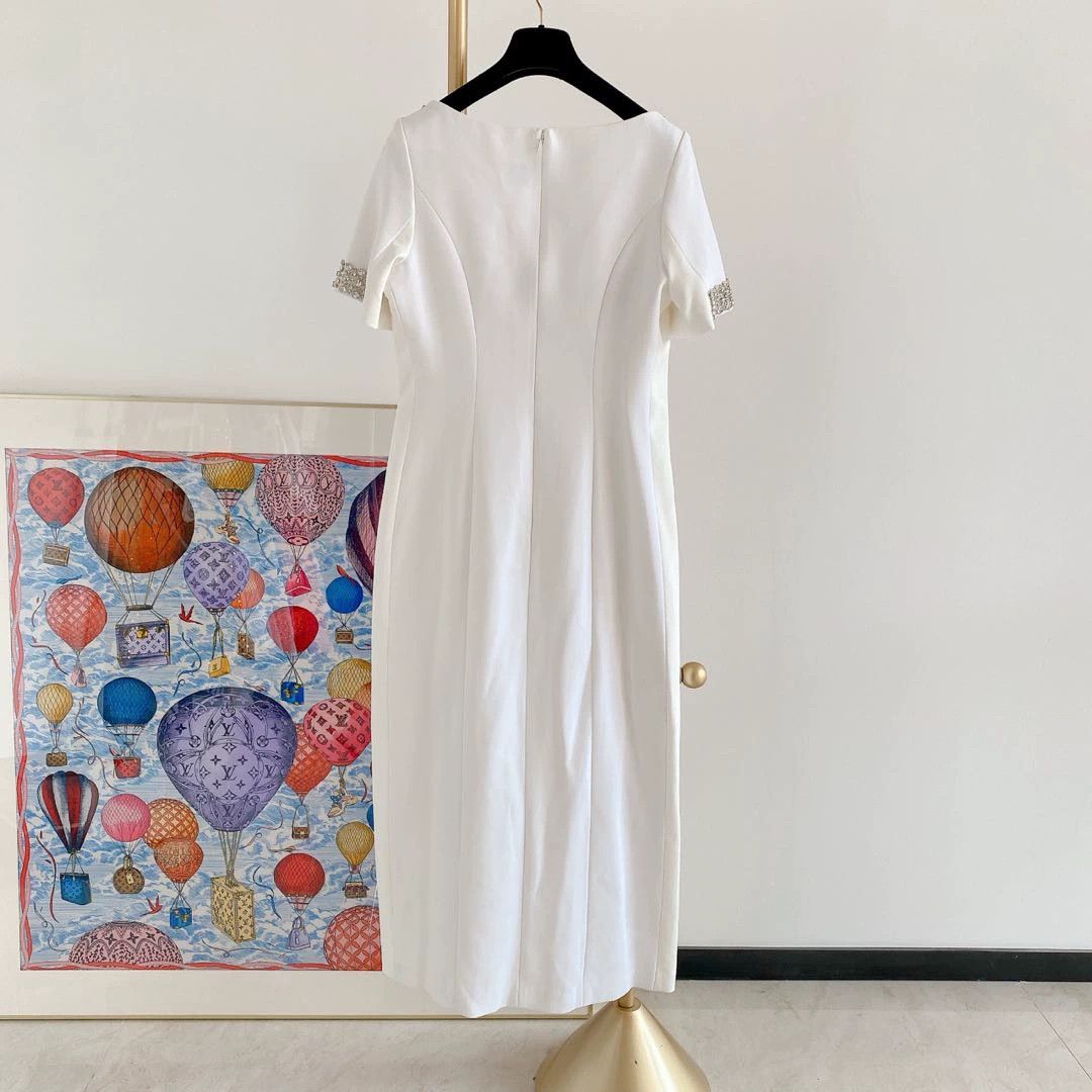 Other HuiShanZhang White Crystal Dress Uk6 Consigned Size XS / US 0-2 / IT 36-38 - 2 Thumbnail
