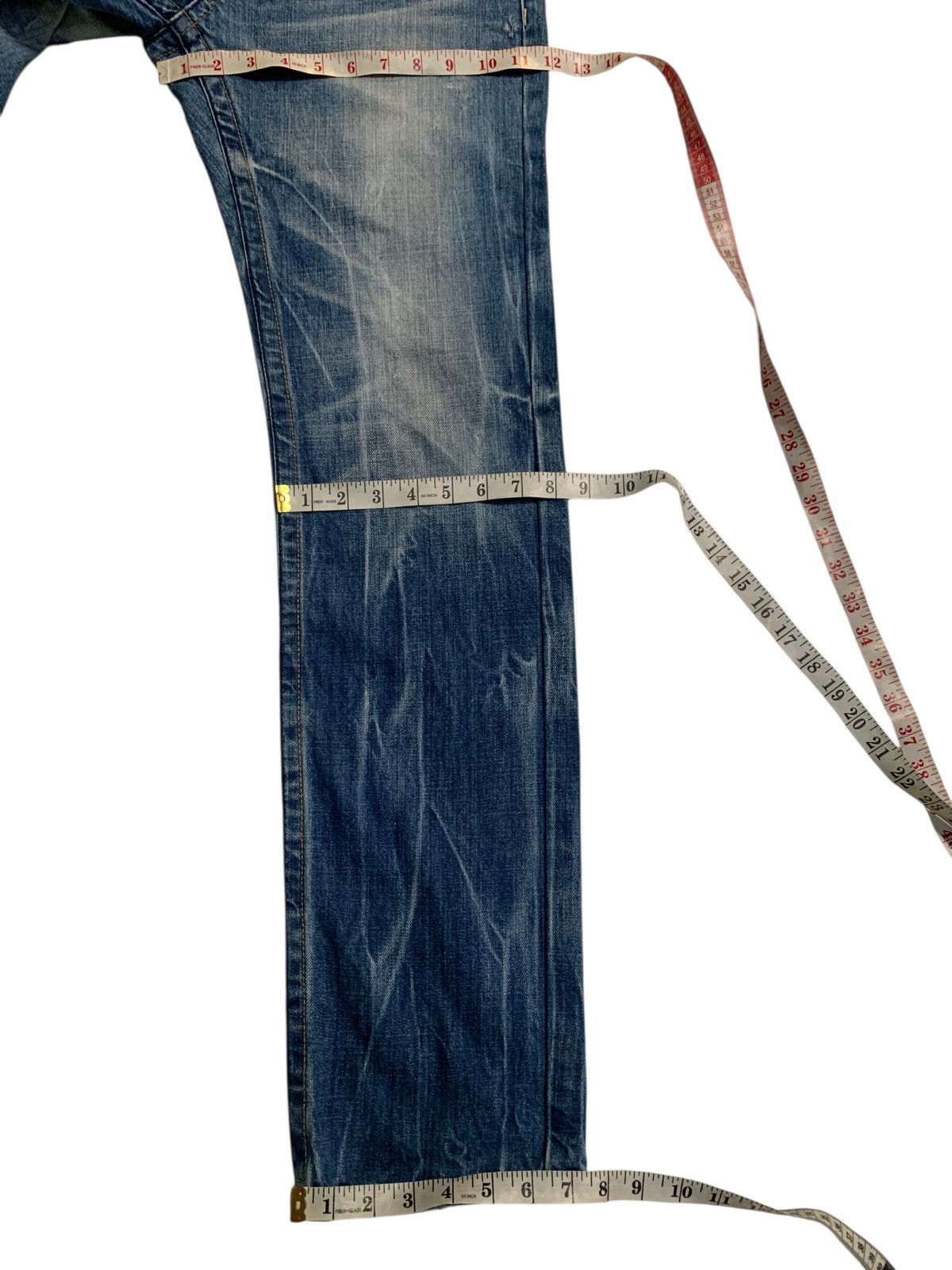 Tornado Mart RED PEPPER PUNK FADED & RUSTY JAPANESE DISTRESSED DENIM Size US 34 / EU 50 - 24 Thumbnail