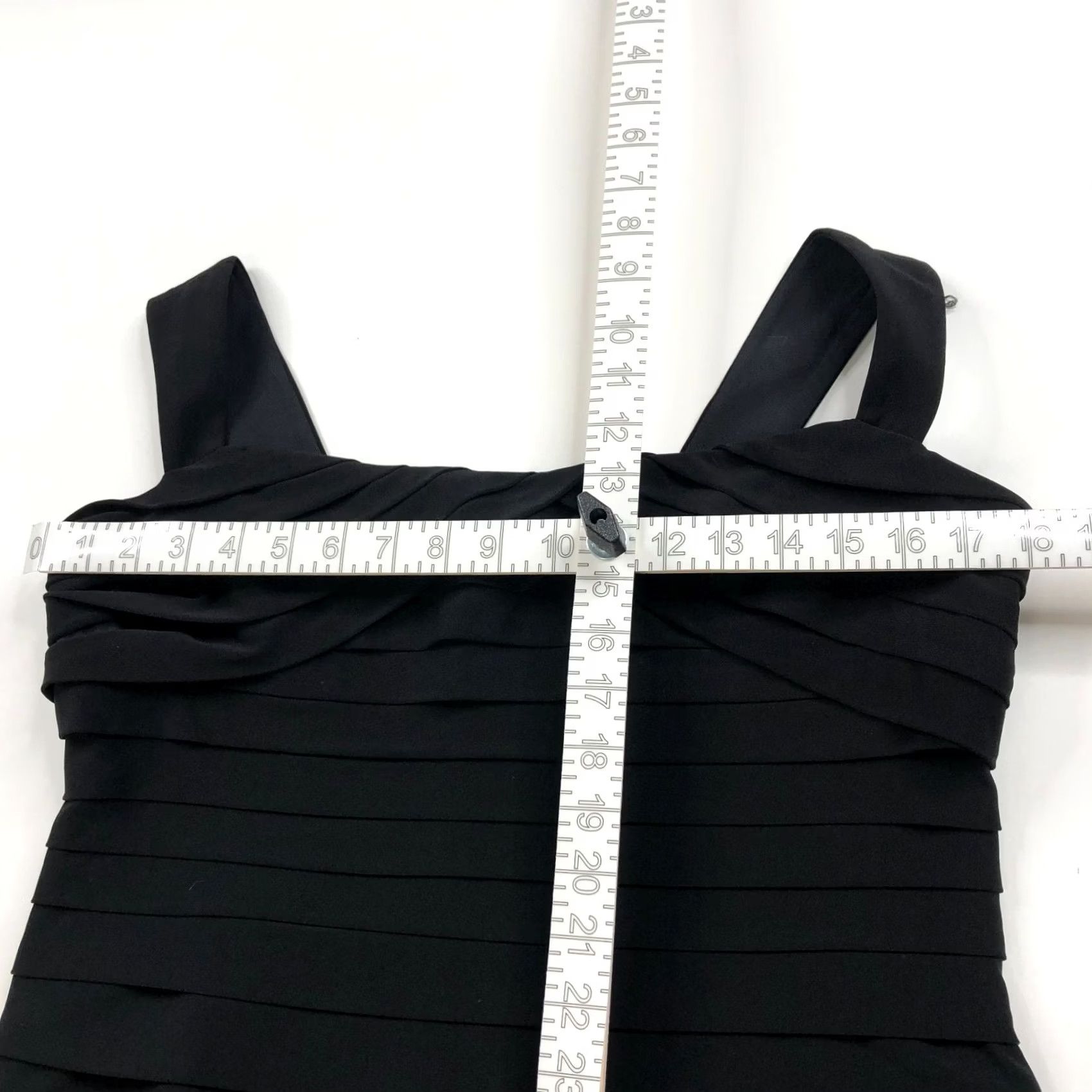 Ralph Lauren Lauren Ralph Lauren Dress 14 Black Sheath Tiered Above Knee Length MINT Size XL / US 12-14 / IT 48-50 - 7 Thumbnail