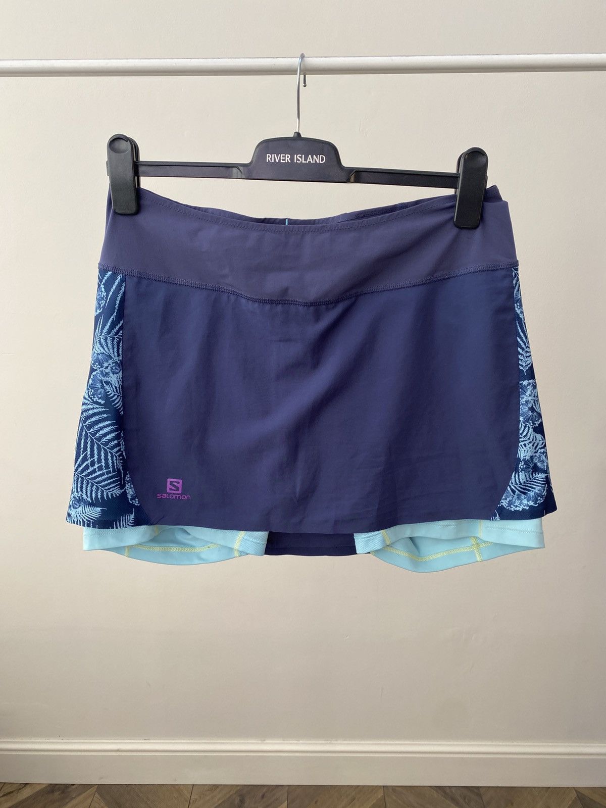 Salomon Salomon Women’s Tennis Set Tank Top & Skort Blue Activewear Size L / US 10 / IT 46 - 9 Thumbnail
