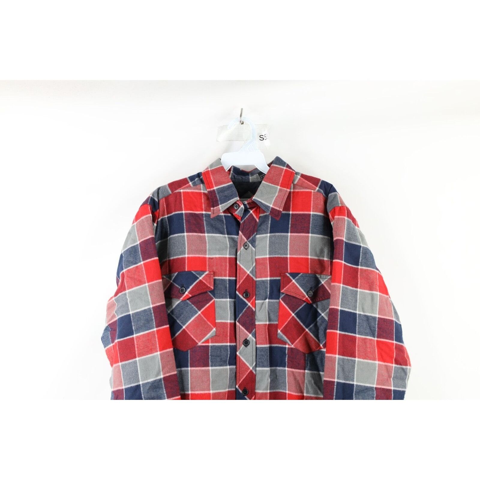 Vintage NOS Vintage 90s Streetwear Baggy Flannel Shirt Jacket Size US M / EU 48-50 / 2 - 2 Thumbnail