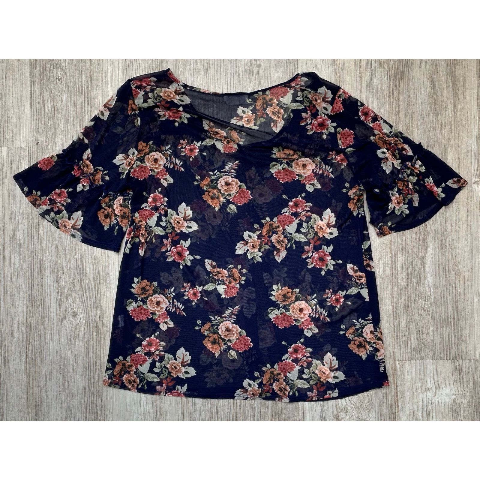 Other Corvia | Women's Floral Oversize Short Sleeve Blouse | Large Size L / US 10 / IT 46 - 1 Thumbnail