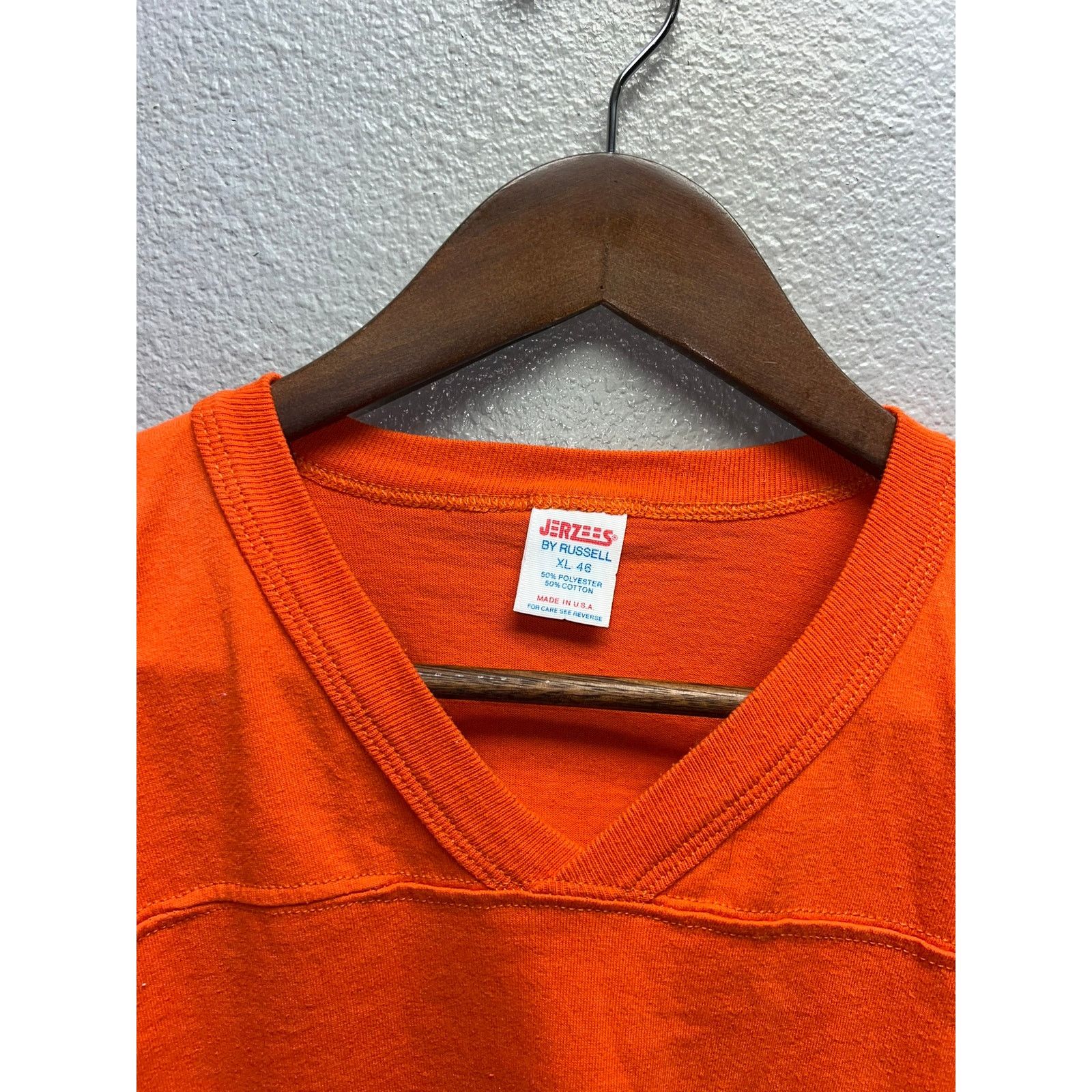 Russell Athletic Vintage Russell Athletic Blank Shirt Orange Jerzees Tee 90s Size US L / EU 52-54 / 3 - 6 Thumbnail