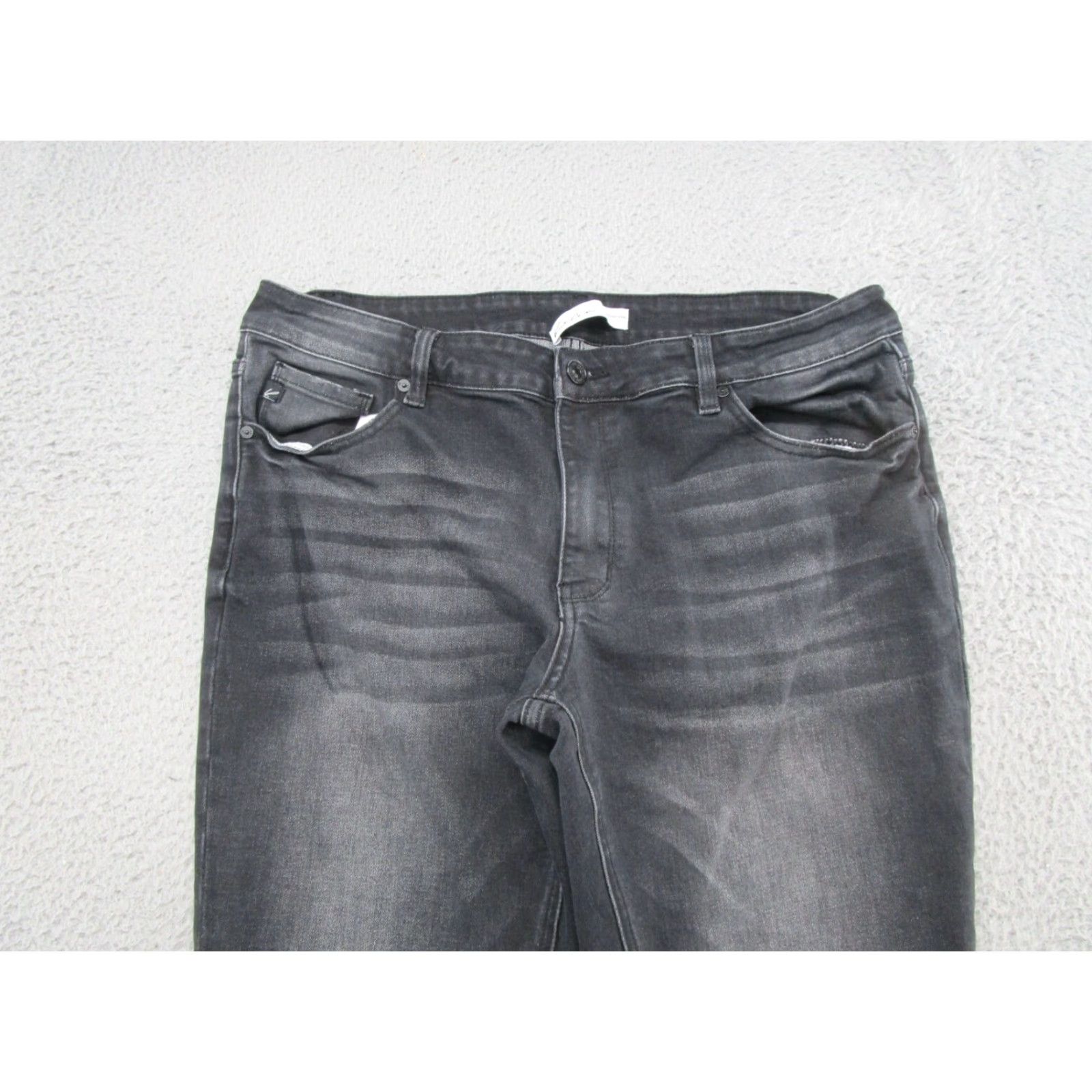 Vintage Kancan Maurices Women's Distressed Skinny Ankle Jeans Size 32 Black Stretch Size 24" / US 00 / IT 34 - 3 Thumbnail