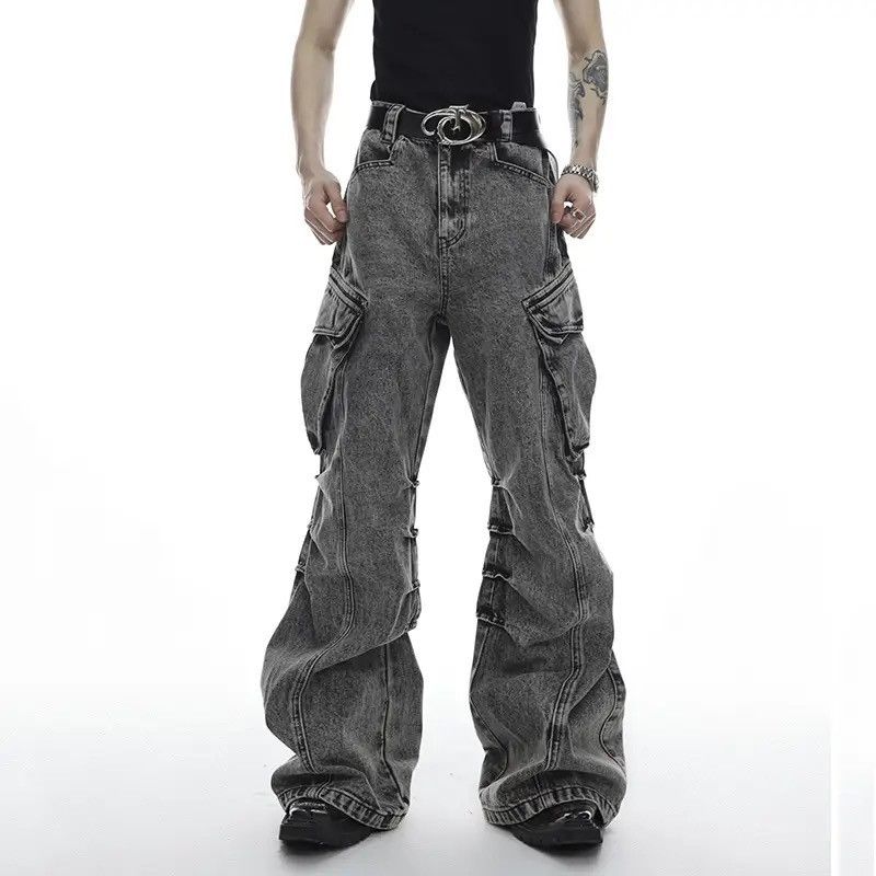 Japanese Brand × Vintage Large Pocket Niche Design Denim Trousers Size US 30 / EU 46 - 2 Thumbnail
