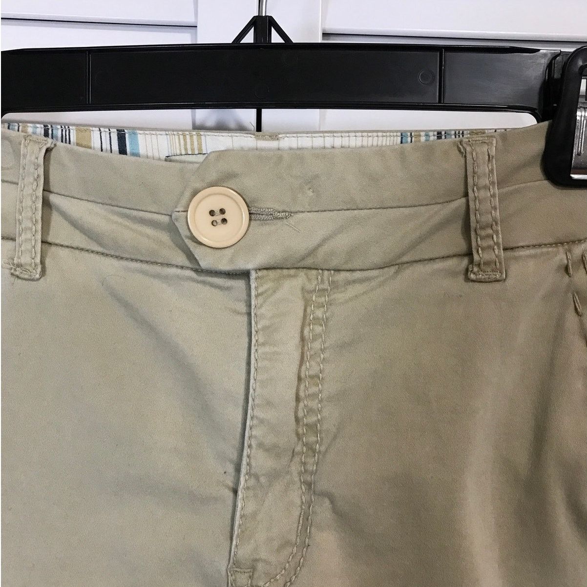 Other Blue Epic Khaki Tan Twill Utility Bermuda Shorts Women 14 Size 36" / US 14 / IT 50 - 3 Thumbnail