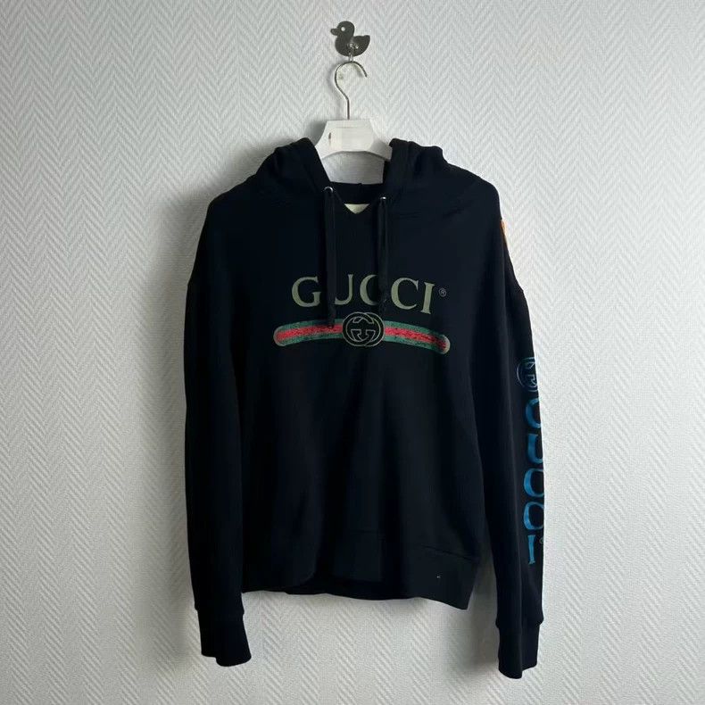Gucci Gucci Logo Embroidered Hoodie Sweatshirt Size US M / EU 48-50 / 2 - 1 Thumbnail