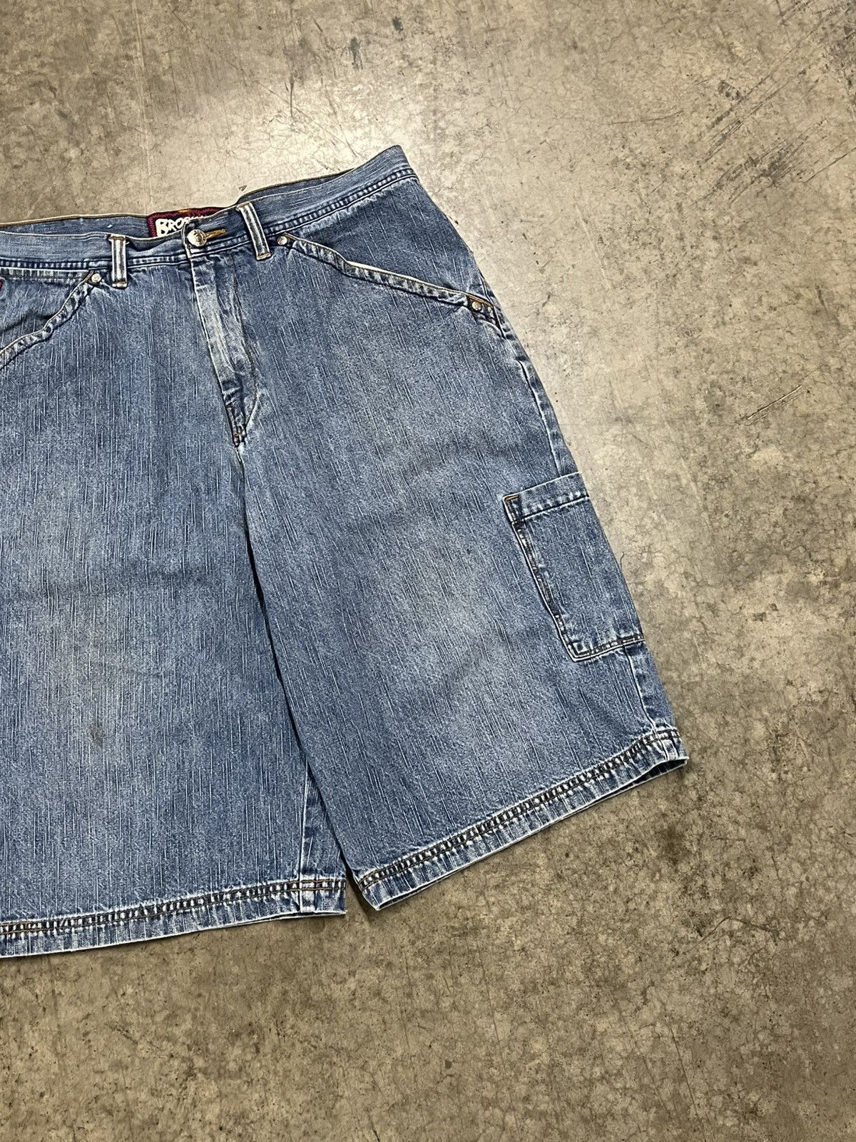 Southpole × Vintage Y2K jorts baggy fit Brooklyn express carpenter cargo skater Size US 34 / EU 50 - 8 Thumbnail