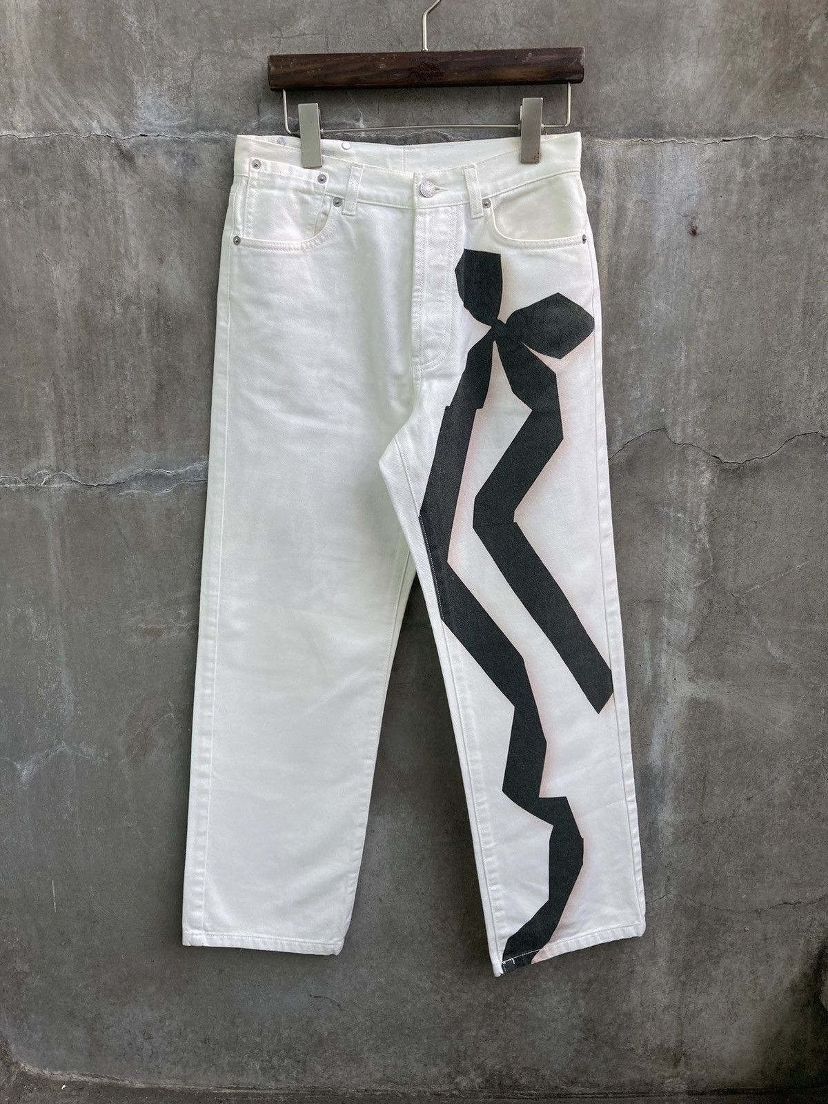 Dries Van Noten Piscos Bow Print Jeans Size 27" / US 4 / IT 40 - 2 Thumbnail