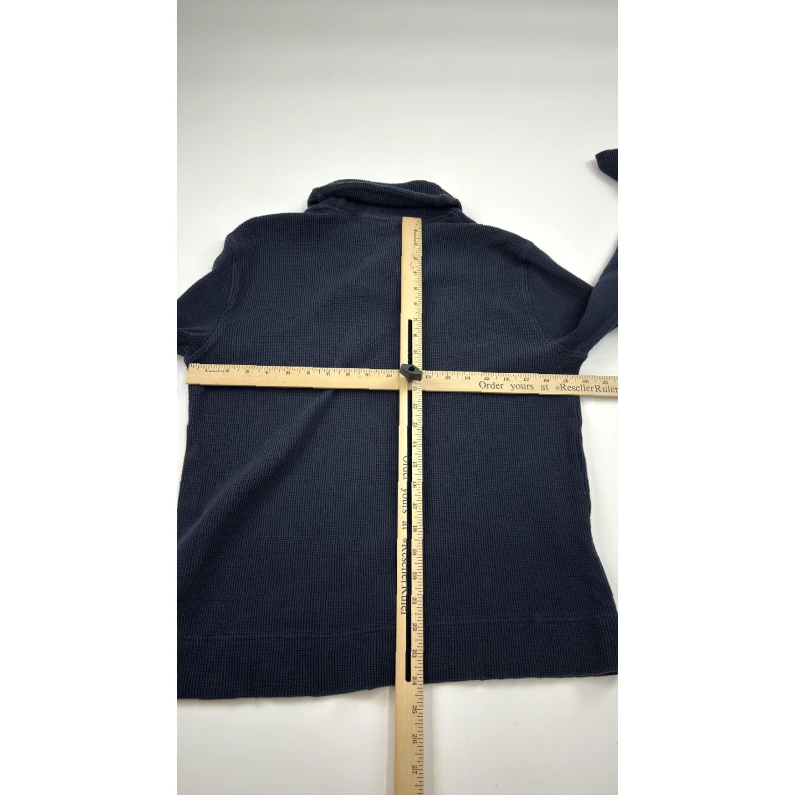 Michael Kors Michael Kors Sweater Mens Large Navy Blue Shawl Collar Waffle-Knit Pullover Casual Size US L / EU 52-54 / 3 - 7 Thumbnail