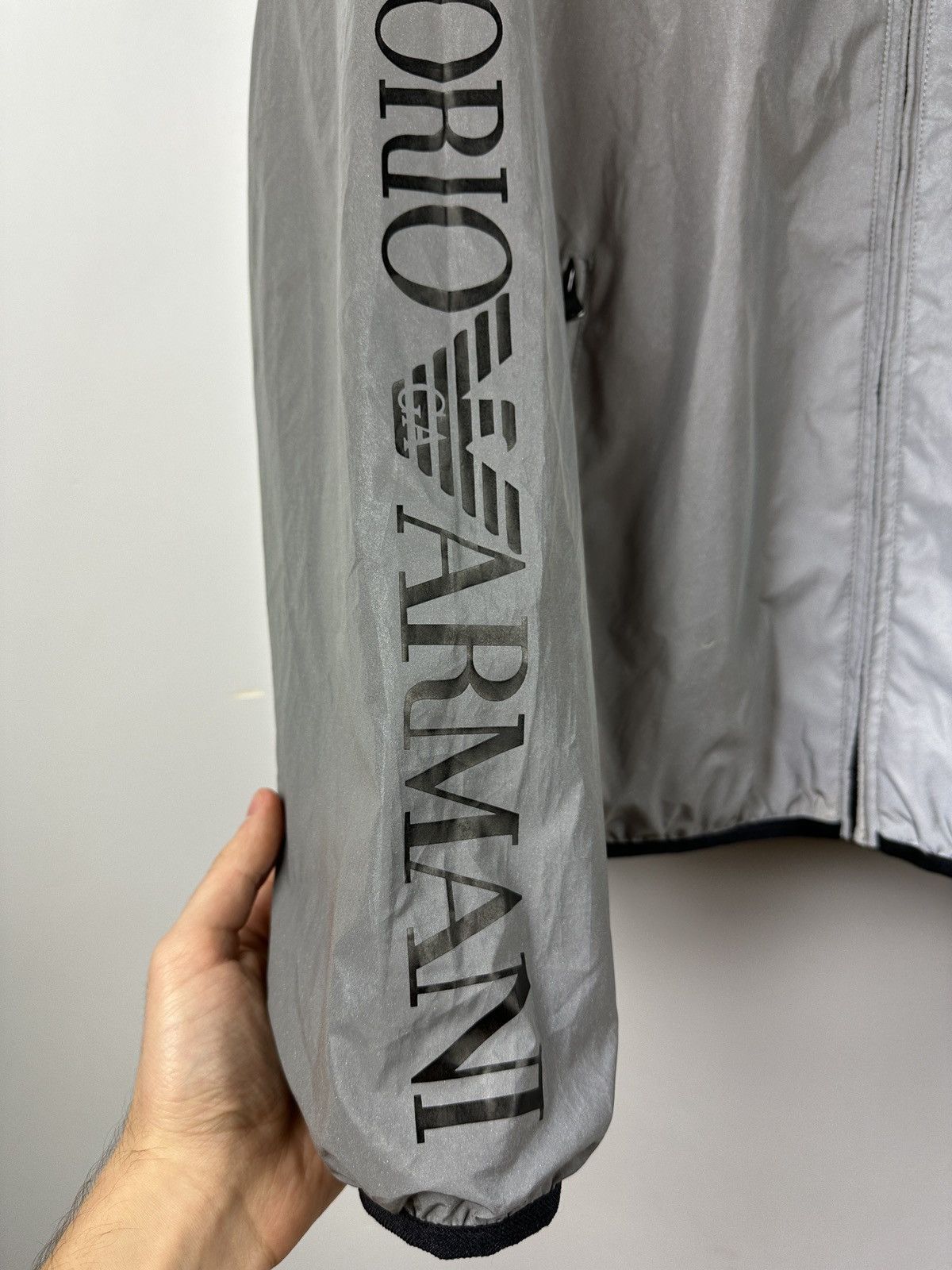 Armani × Emporio Armani Emporio Armani Reflective Zip Up Jacket Size US L / EU 52-54 / 3 - 8 Thumbnail