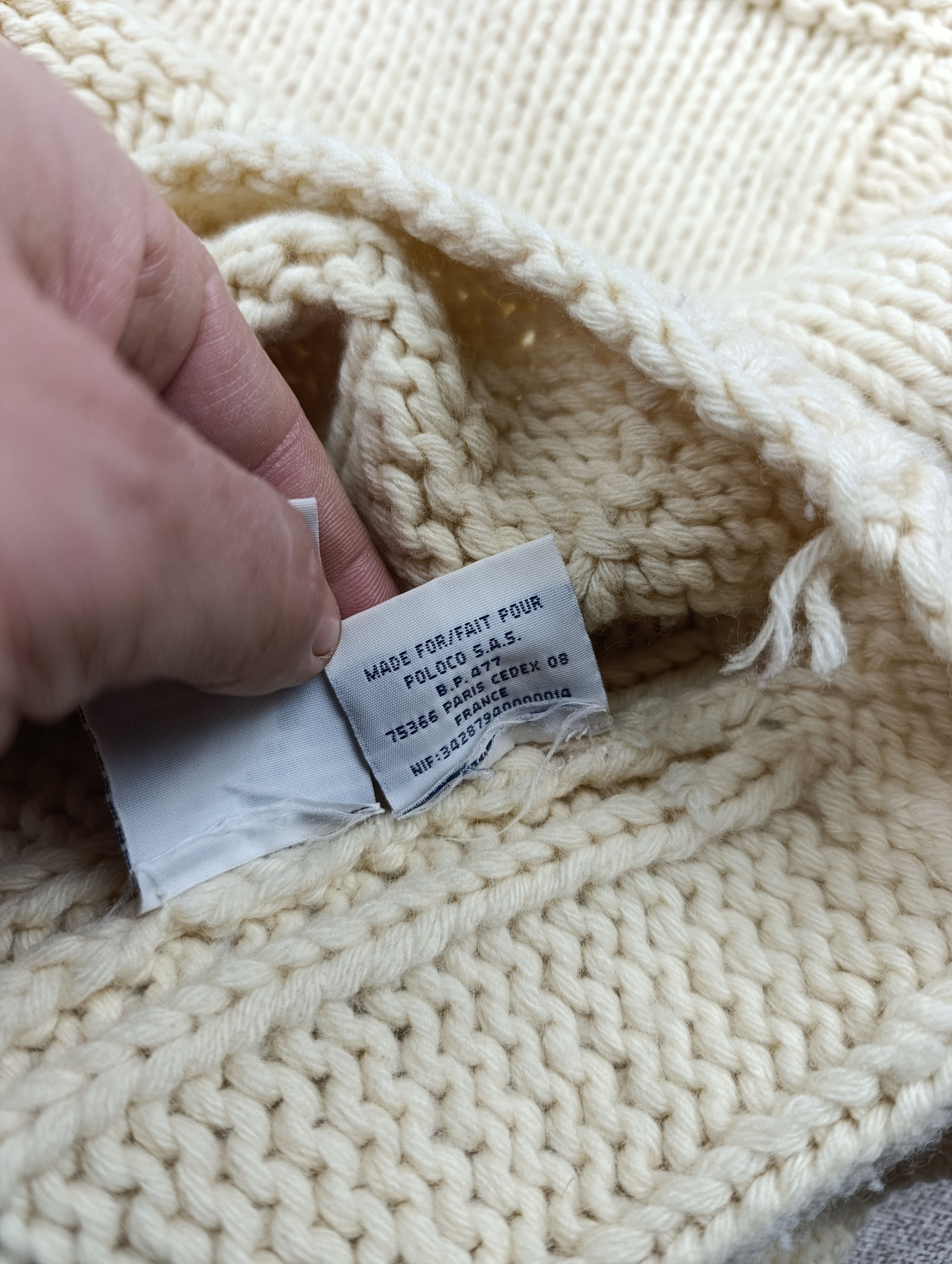 Polo Ralph Lauren VINTAGE POLO RALPH LAUREN HAND KNIT WOOL WOMENS SWEATER Size L / US 10 / IT 46 - 12 Thumbnail