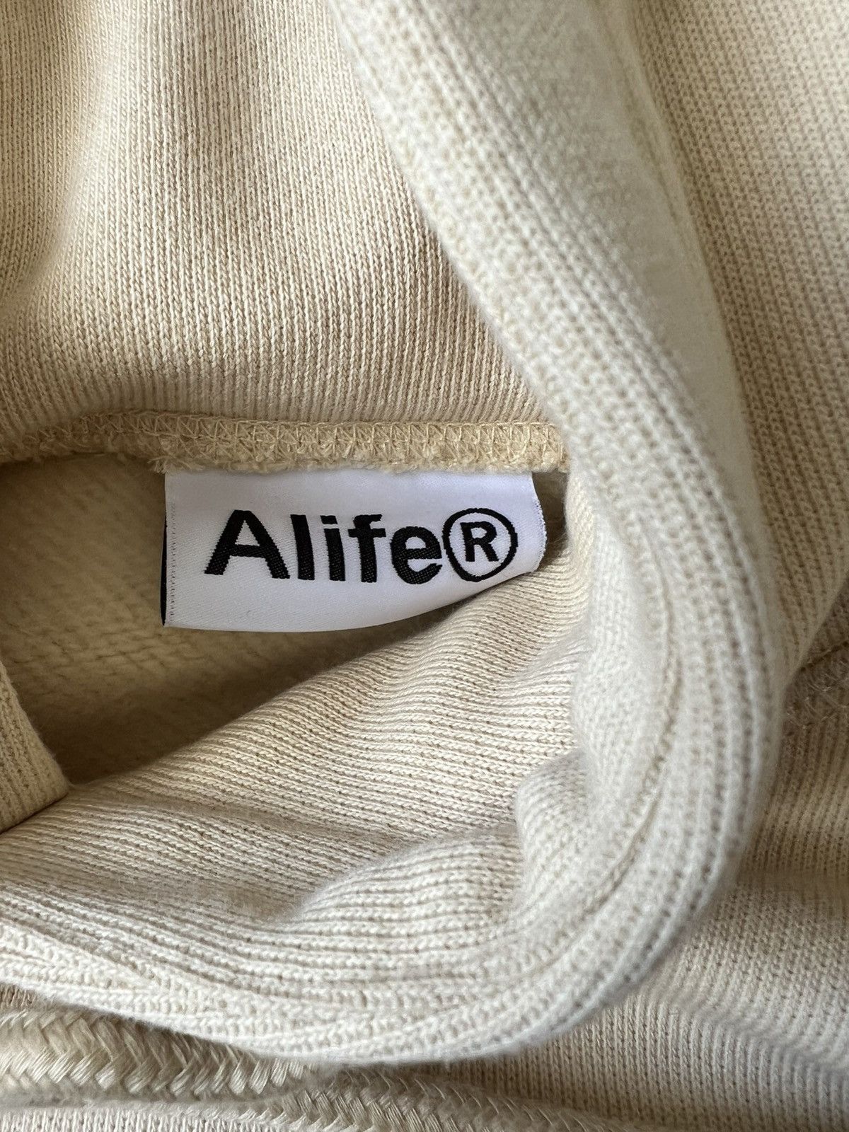 Alife ALIFE worded Hoodie- Tan / Beige (M) Size US M / EU 48-50 / 2 - 4 Thumbnail