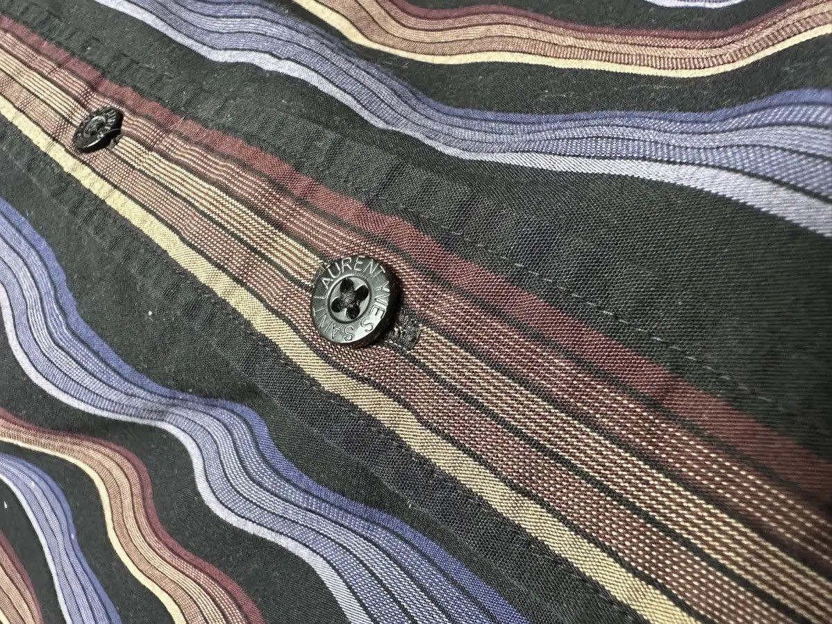 Yves Saint Laurent Vintage Yves Saint Laurent striped multicolour shirt logo L Size US L / EU 52-54 / 3 - 7 Thumbnail