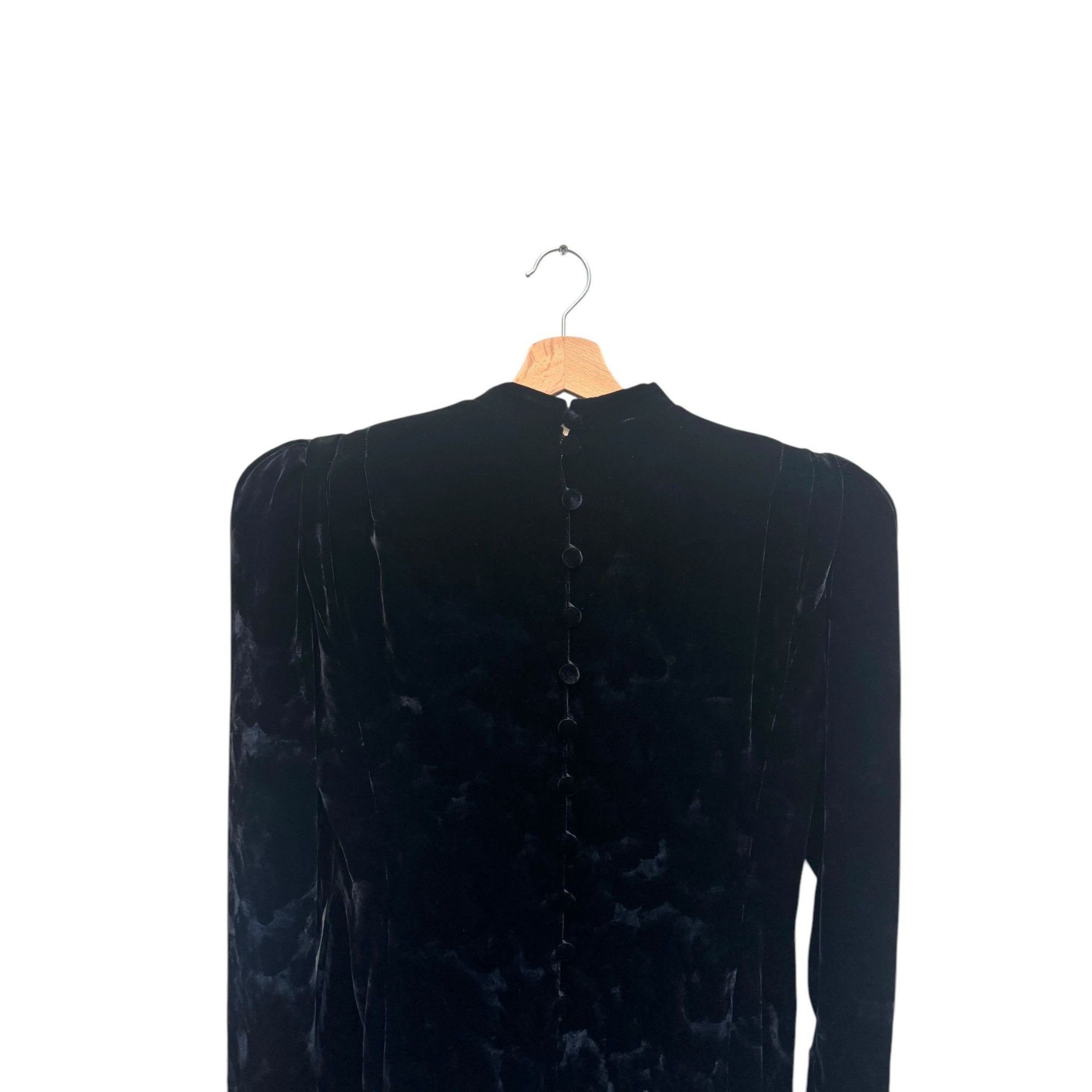 Yves Saint Laurent Vintage Black Velvet Dress Size M / US 6-8 / IT 42-44 - 3 Thumbnail