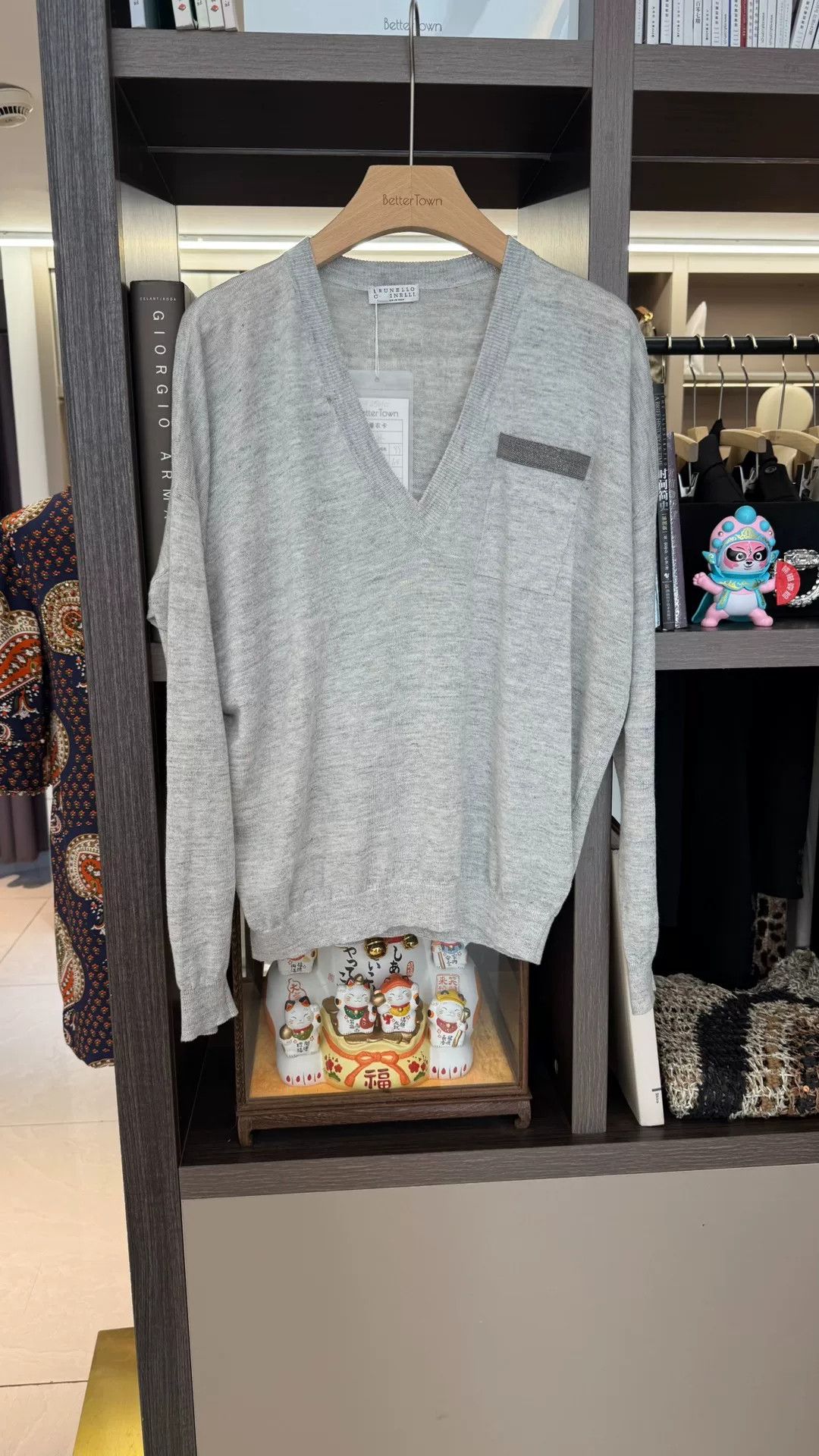 Brunello Cucinelli Brunello Cucinelli Gray Beaded Linen Top XS Size US XS / EU 42 / 0 - 1 Thumbnail