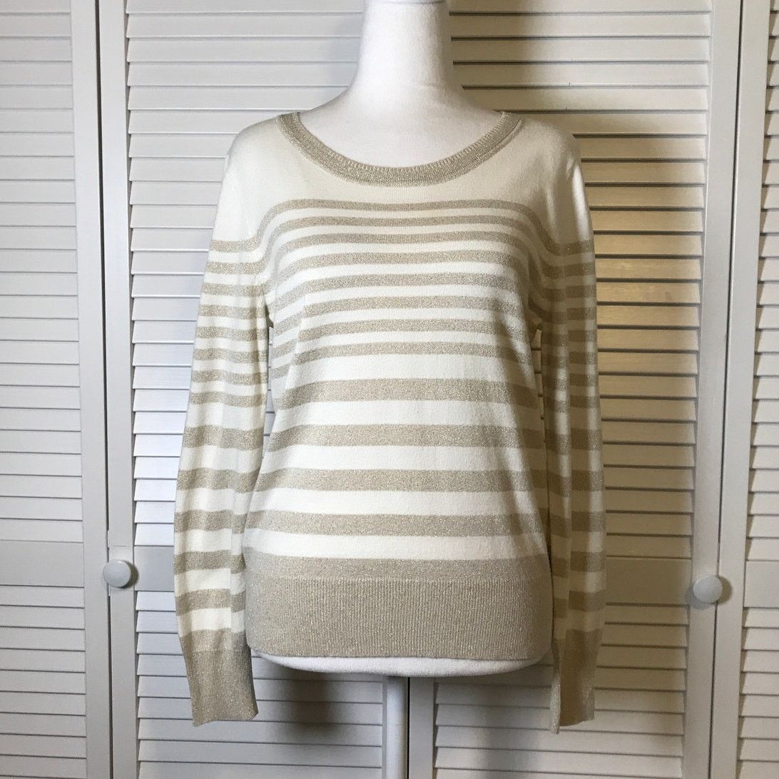 Worthington Worthington Striped Round Neck Long Sleeve Sweater L Size L / US 10 / IT 46 - 1 Thumbnail