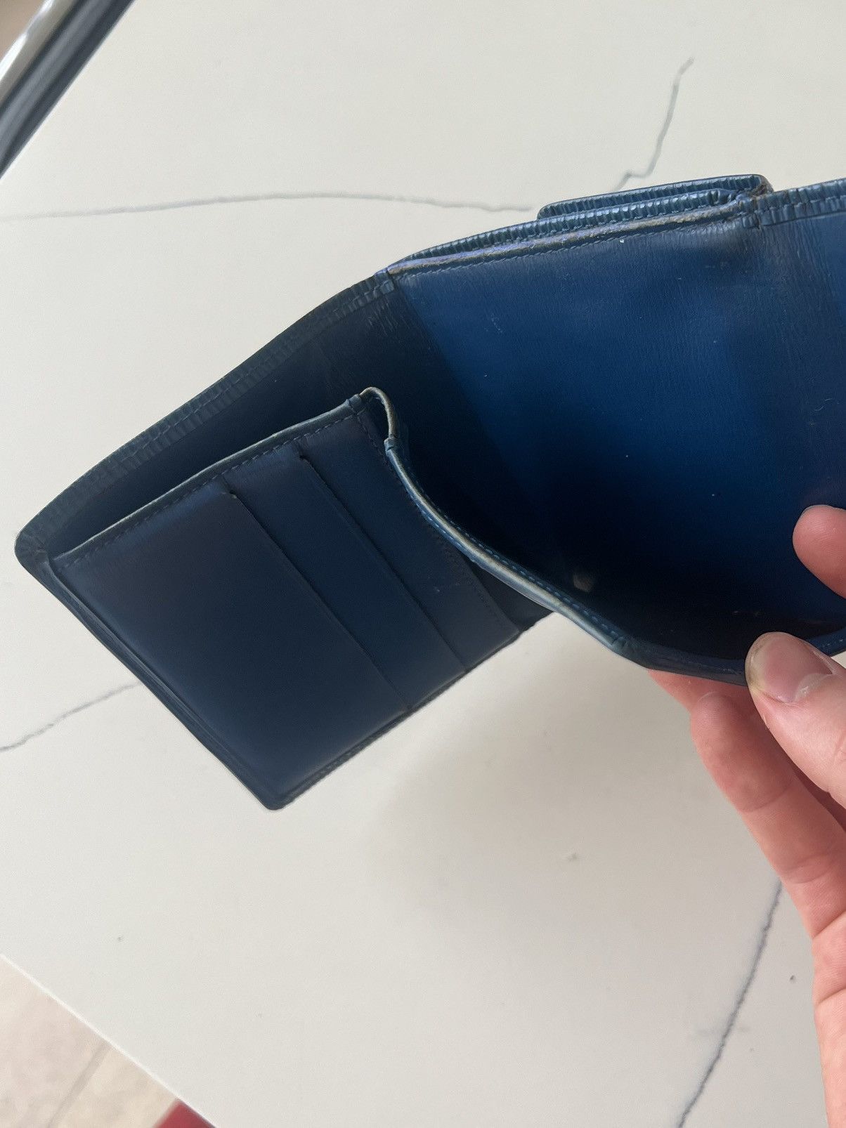 Louis Vuitton Blue Louis Vuitton Epi Leather Tri-Fold Wallet Size ONE SIZE - 6 Thumbnail