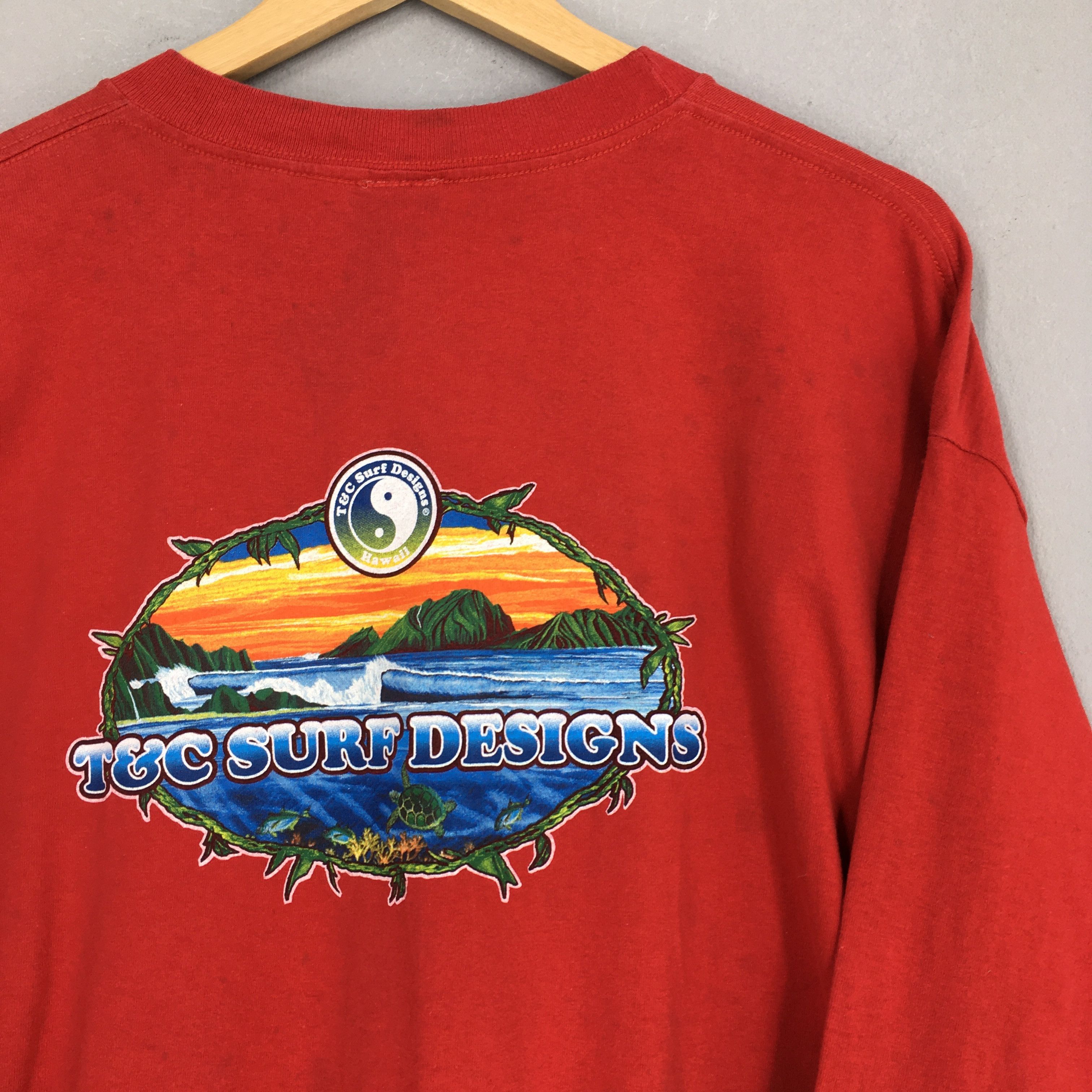 Vintage Vintage 90's T&C Surf Design Hawaiian Tshirt Large Size US L / EU 52-54 / 3 - 2 Thumbnail