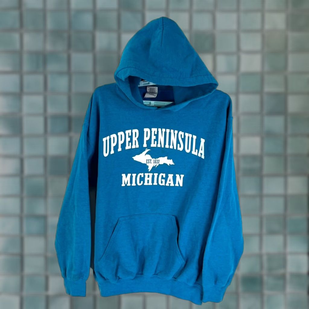 Gildan Gildan Upper Michigan Hoodie Adult M Blue Size US M / EU 48-50 / 2 - 1 Thumbnail