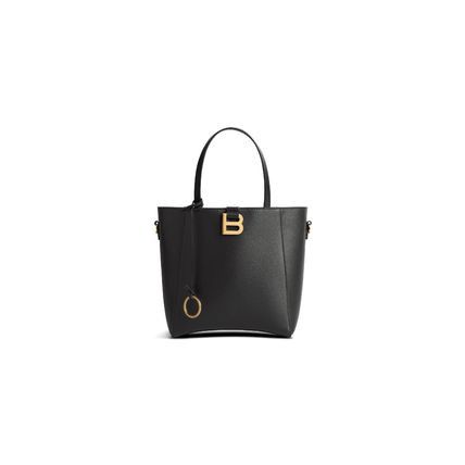Balenciaga hourglass soft tote bag medium in black Size ONE SIZE - 1 Thumbnail