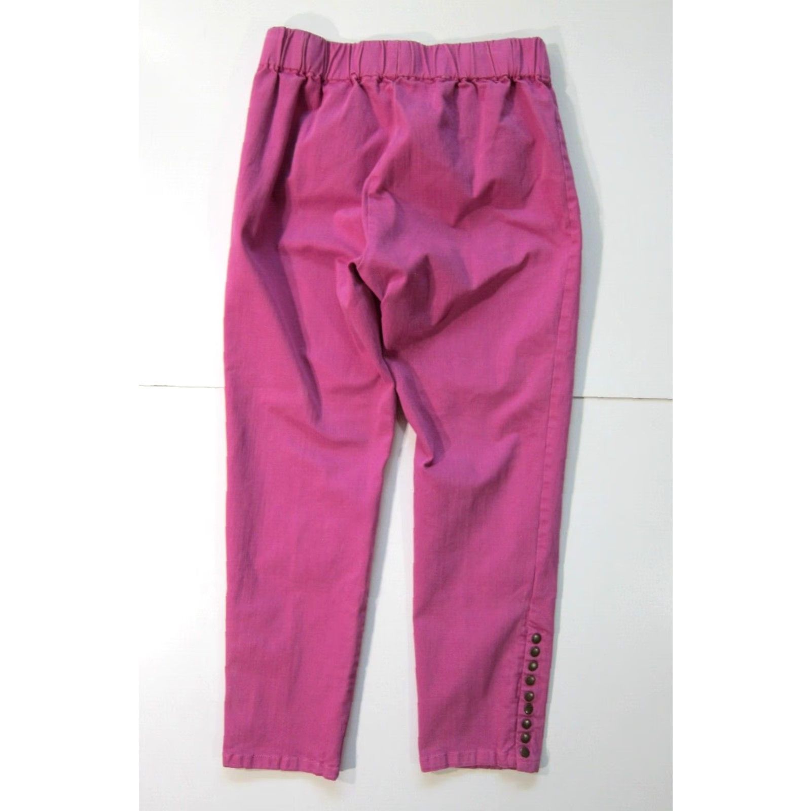 Soft Surroundings Soft Surroundings Pants Women PM Pink Chino Snap Ankle Pocket Comfort Cotton Stretch 30" Waist 42" Hip 10" Rise 27" Inseam Womens PM Size 32" / US 10 / IT 46 - 2 Thumbnail