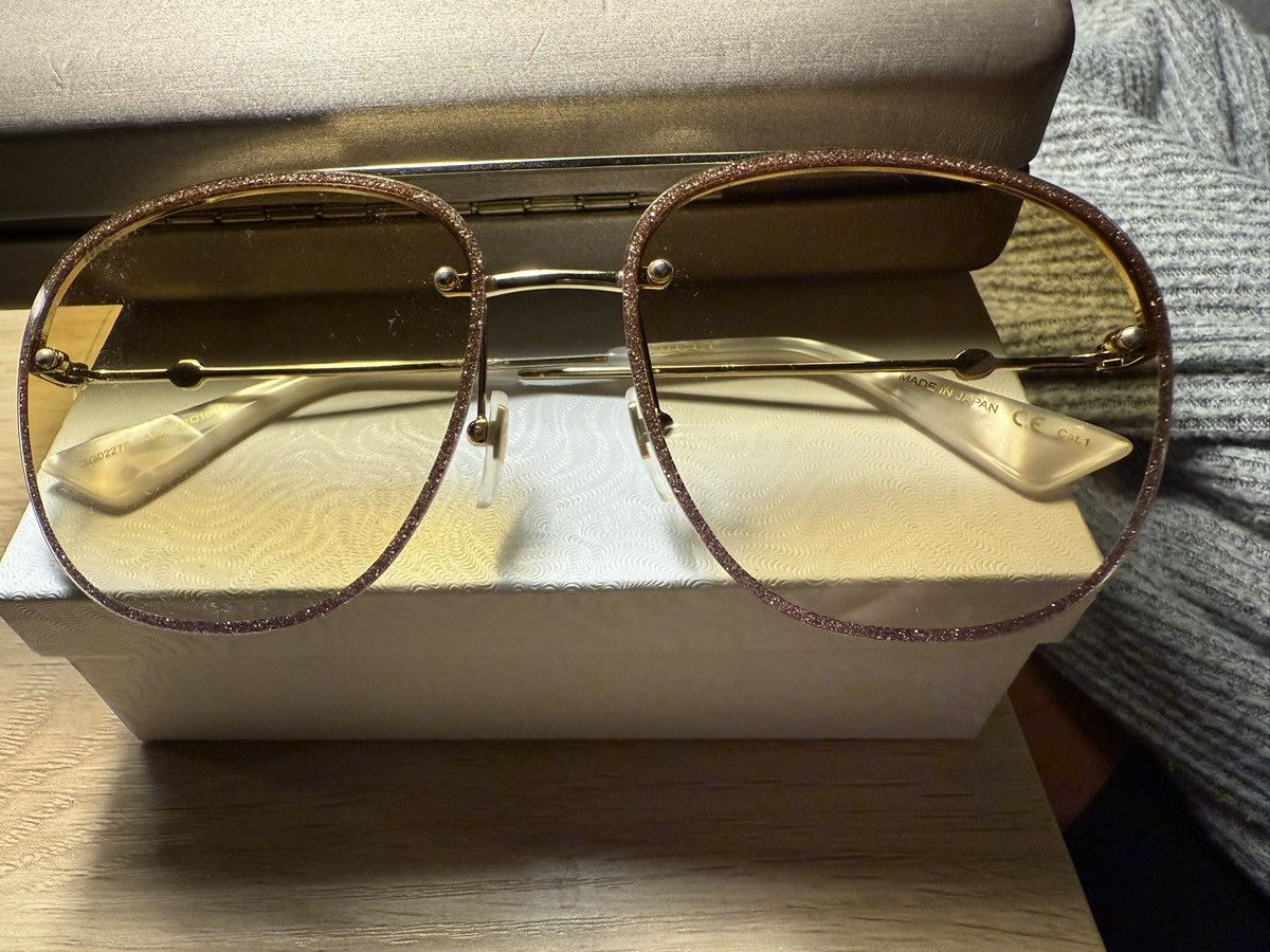 Gucci Gucci Pink Glitter Framed Sunglasses Size ONE SIZE - 1 Thumbnail