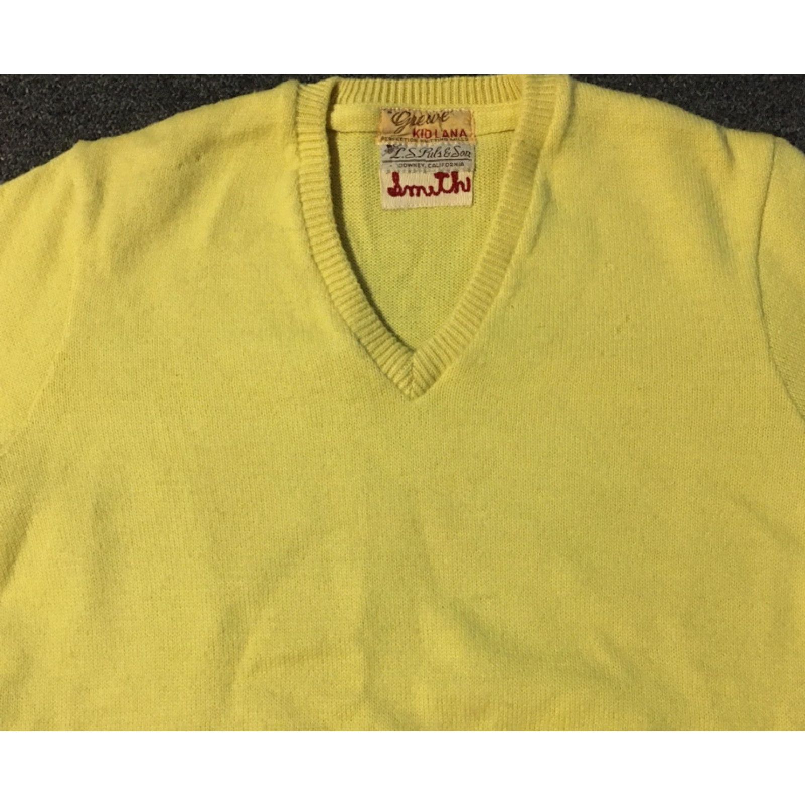Vintage VINTAGE Track & Field Shirt S/M USA 1950s Yellow Wool Knit Letterman Sweater Varsity Cheerleader Men’s Boys Girls? Size S / US 4 / IT 40 - 5 Thumbnail