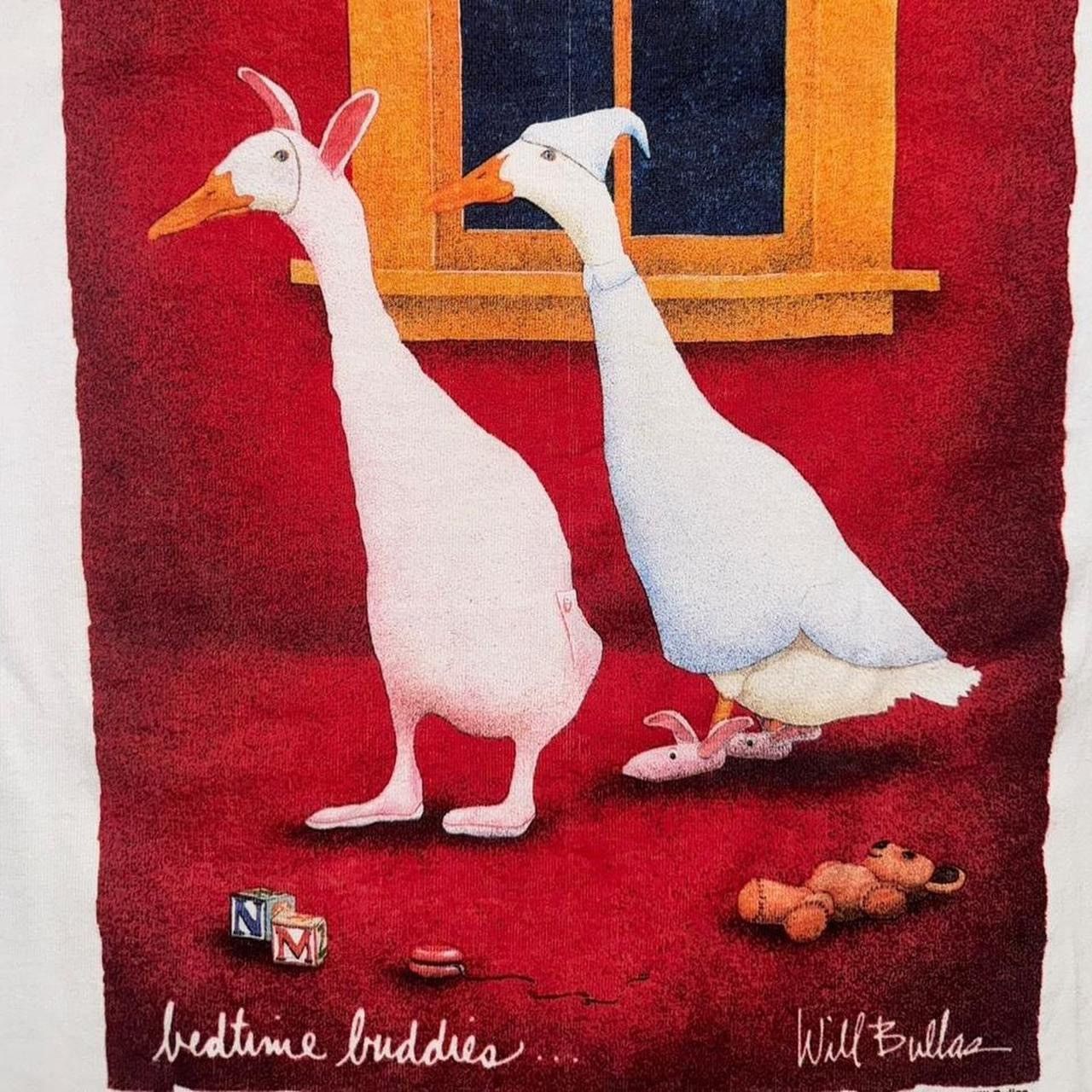 Vintage Vintage 1997 Cute ‘Bedtime Buddies’ Will Bullas Duck Art Tee Size US XL / EU 56 / 4 - 4 Thumbnail