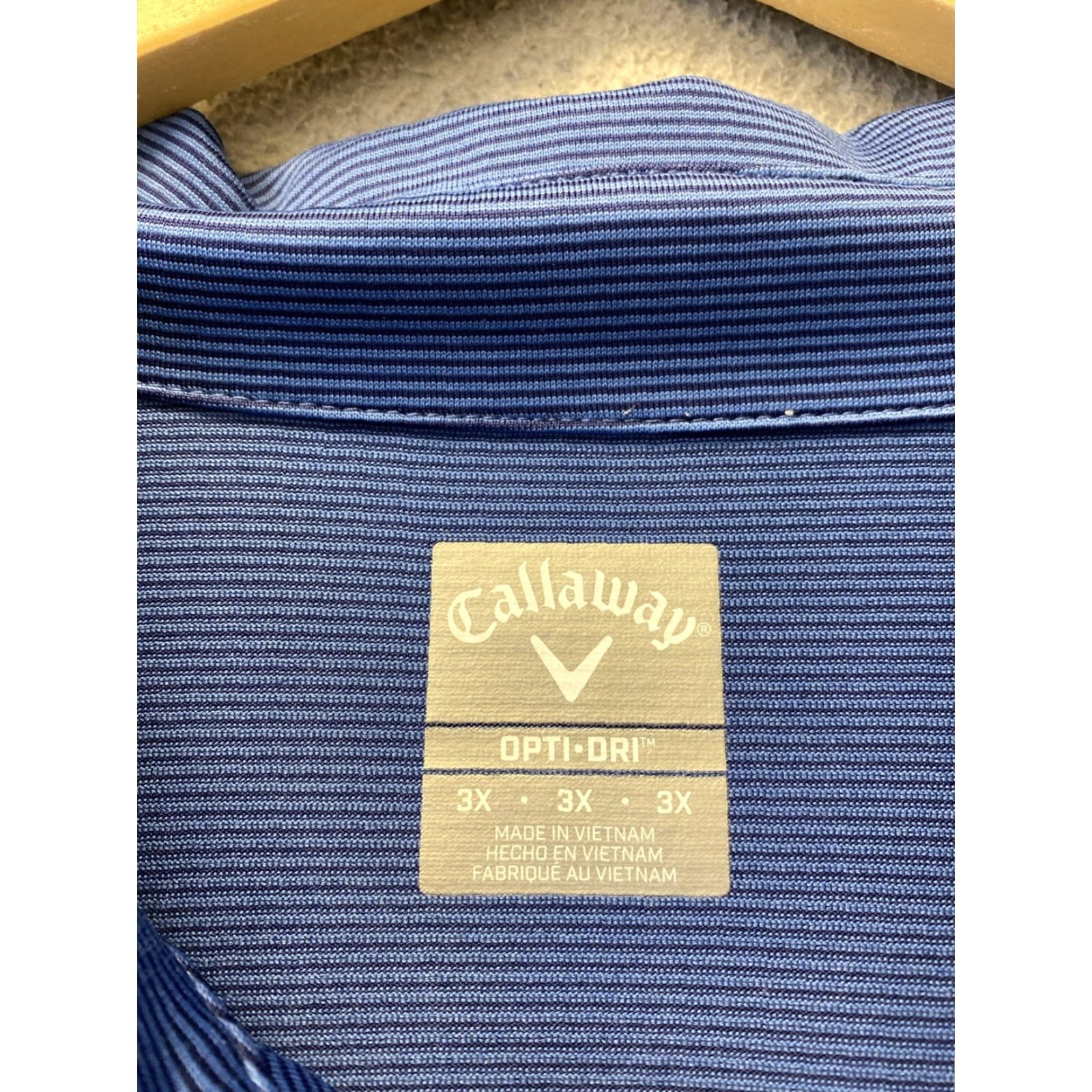 Callaway Callaway Polo Shirt Men 3XL Blue Striped Performance Stretch Golf Polo Mens Regular Short Sleeve Button-Down Collared Logo Sports Activewear Size US XXL / EU 58 / 5 - 7 Thumbnail