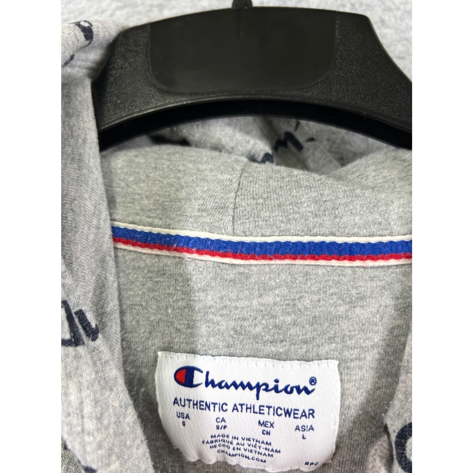 Champion Champion Hoodie Adult Small Gray Logo Pullover Long Sleeve Crown Neck Drawstring Pocket Jersey Cotton Blend Regular Men's Size US S / EU 44-46 / 1 - 6 Thumbnail