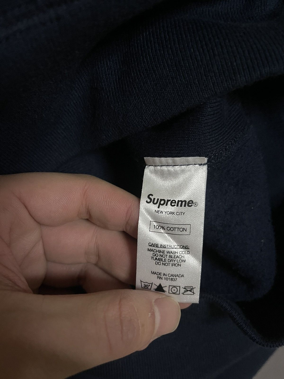 Supreme Supreme fw16 red on navy box logo hooded sweatershirt Size US M / EU 48-50 / 2 - 6 Thumbnail