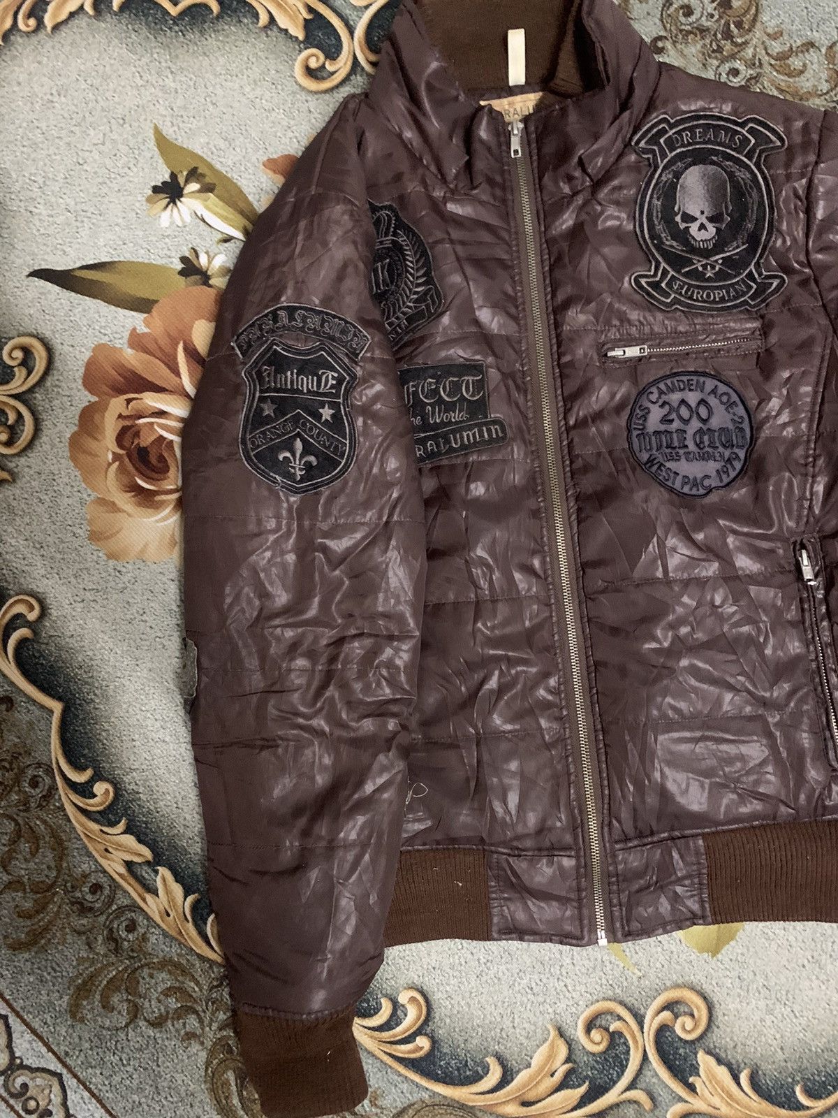 Japanese Brand Vintage DURALUMIN Skull Puffer Jacket Zipper Size US L / EU 52-54 / 3 - 8 Thumbnail
