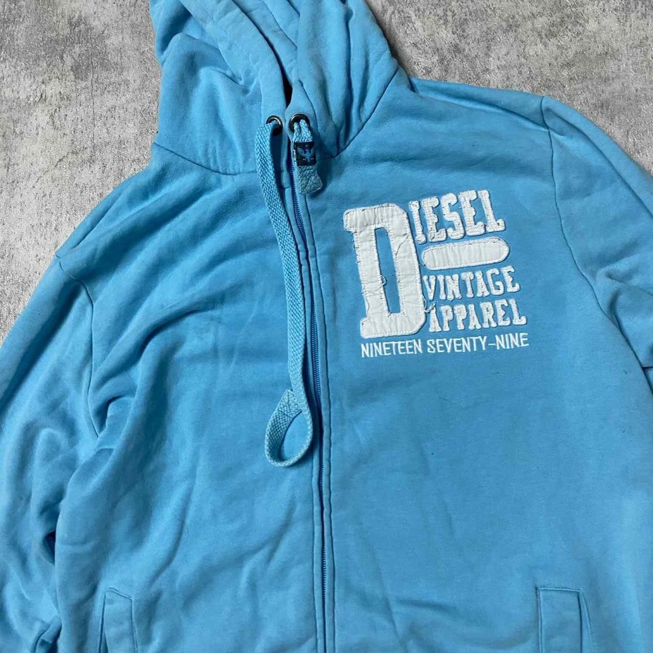 Diesel Blue diesel Hoodie vintage Stains Size US L / EU 52-54 / 3 - 2 Thumbnail