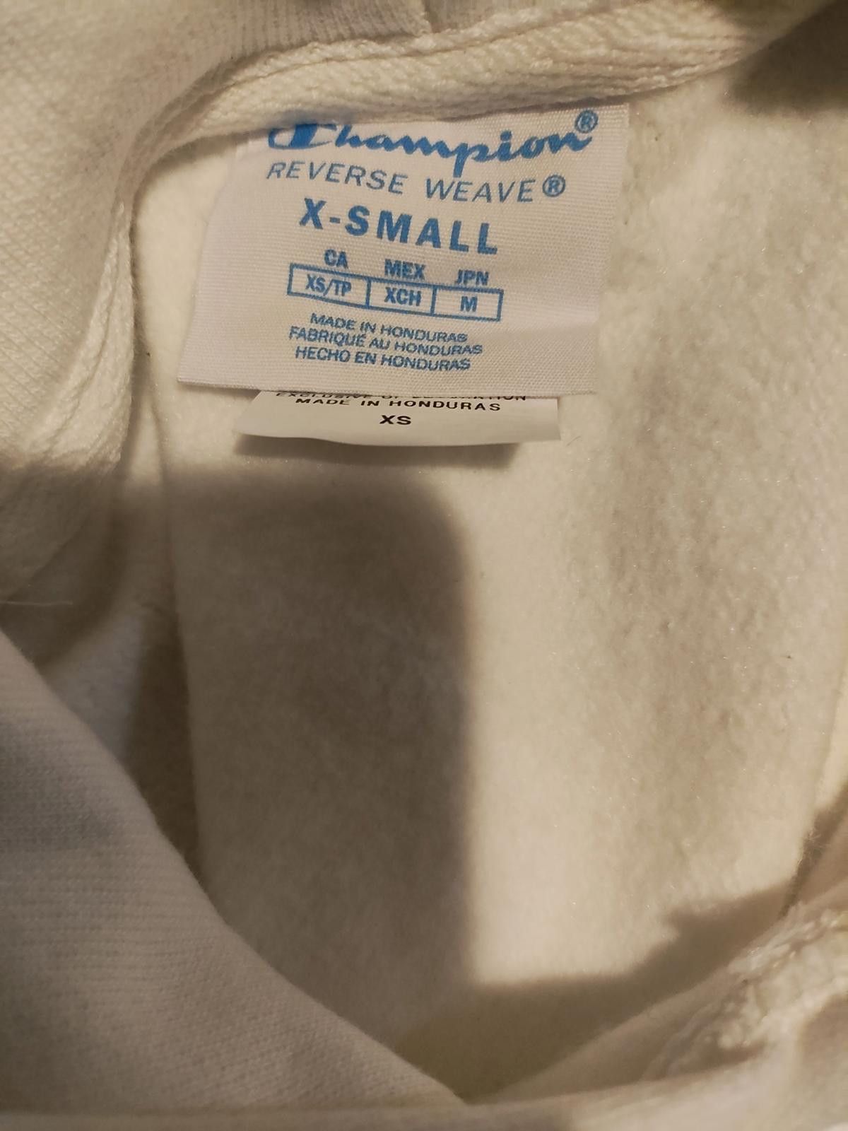 Champion Champion Men's White Hoodie Sweatshirt Size US XS / EU 42 / 0 - 6 Thumbnail
