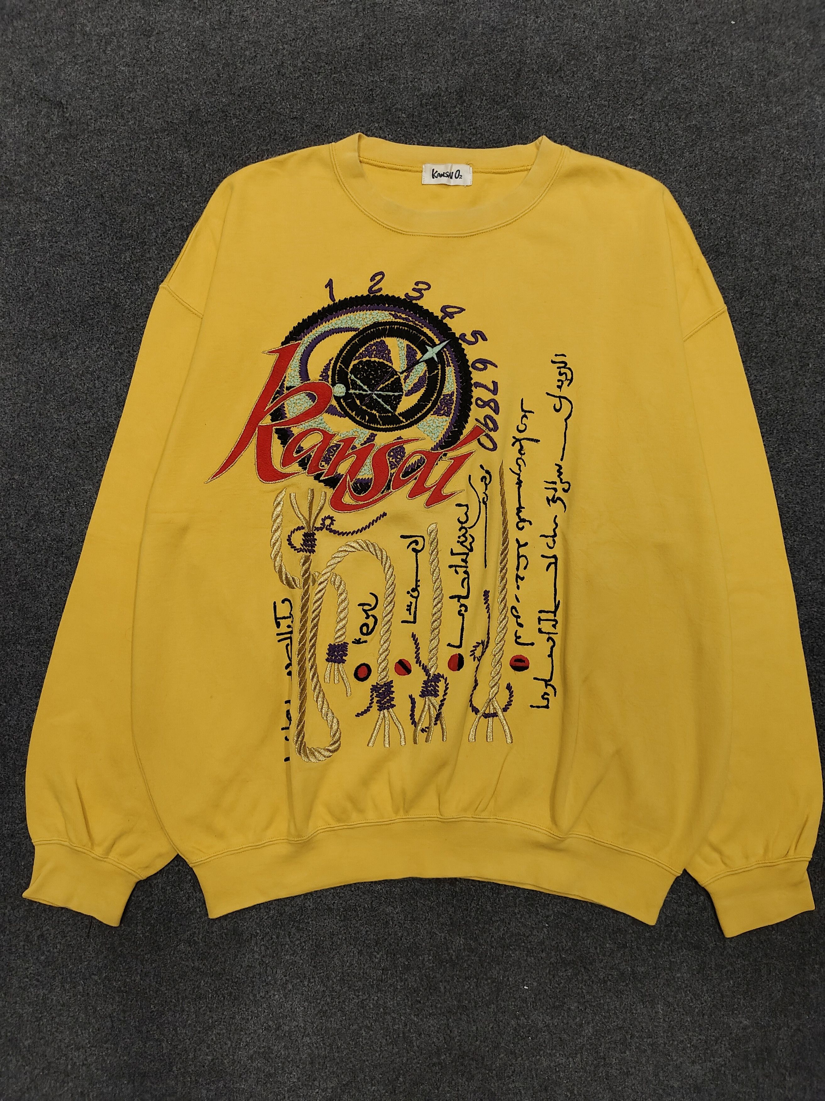 Kansai Yamamoto 90s Kansai O2 Archive Astronomical Rope Embroidery Sweatshir Size US M / EU 48-50 / 2 - 3 Thumbnail