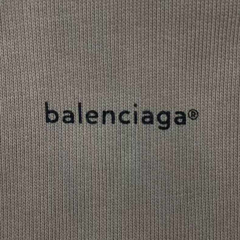 Balenciaga Balenciaga Khaki Front Embroidered Letter Hoodie Size US XL / EU 56 / 4 - 5 Thumbnail