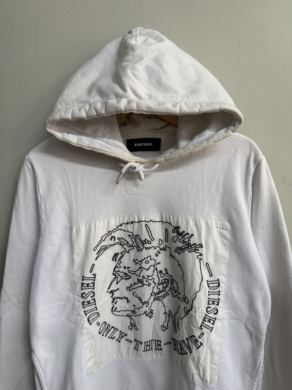 Diesel DIESEL ONLY THE BRAVE WHITE HOODIE Size US M / EU 48-50 / 2 - 2 Thumbnail