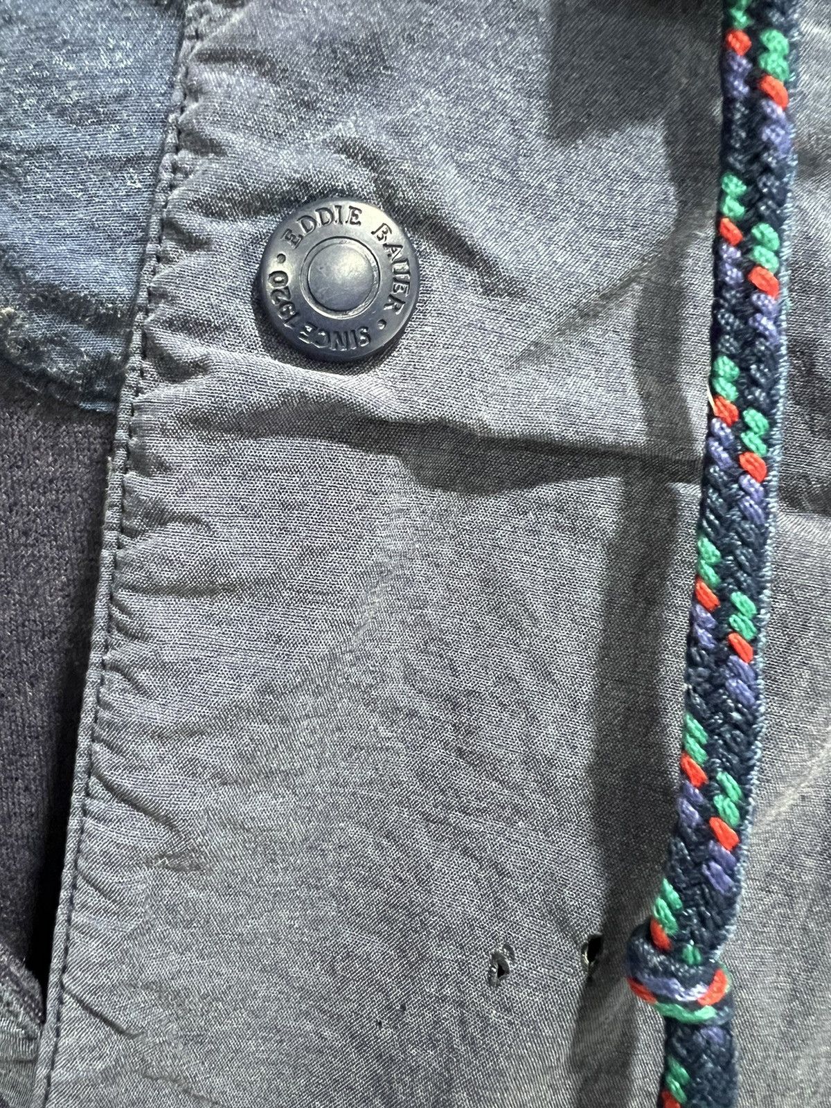 Eddie Bauer × Vintage Vintage Eddie Bauer Sun Faded Hoodie Sweater Pouch quarter Size US L / EU 52-54 / 3 - 6 Thumbnail
