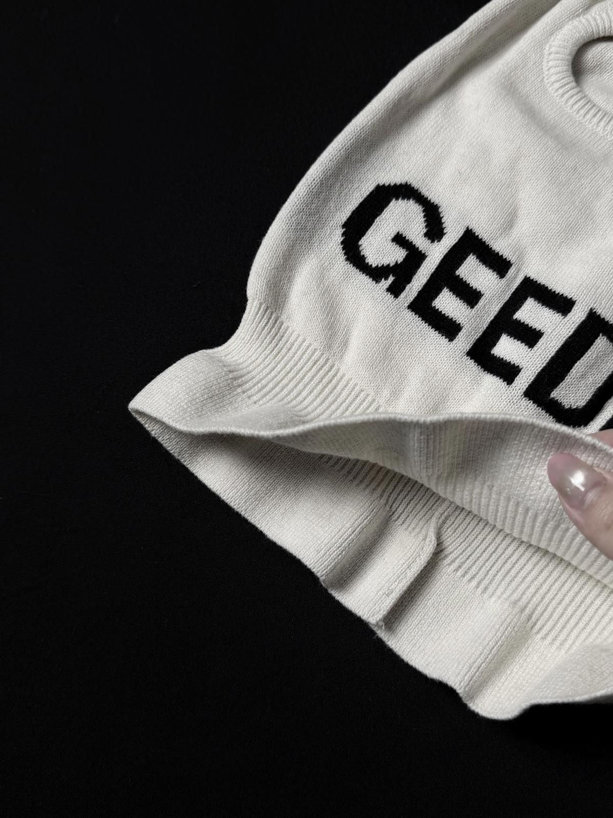 Japanese Brand Rare GEEDUP Classic Logo Knit Balaclava Ski Mask White OS Size ONE SIZE - 4 Thumbnail