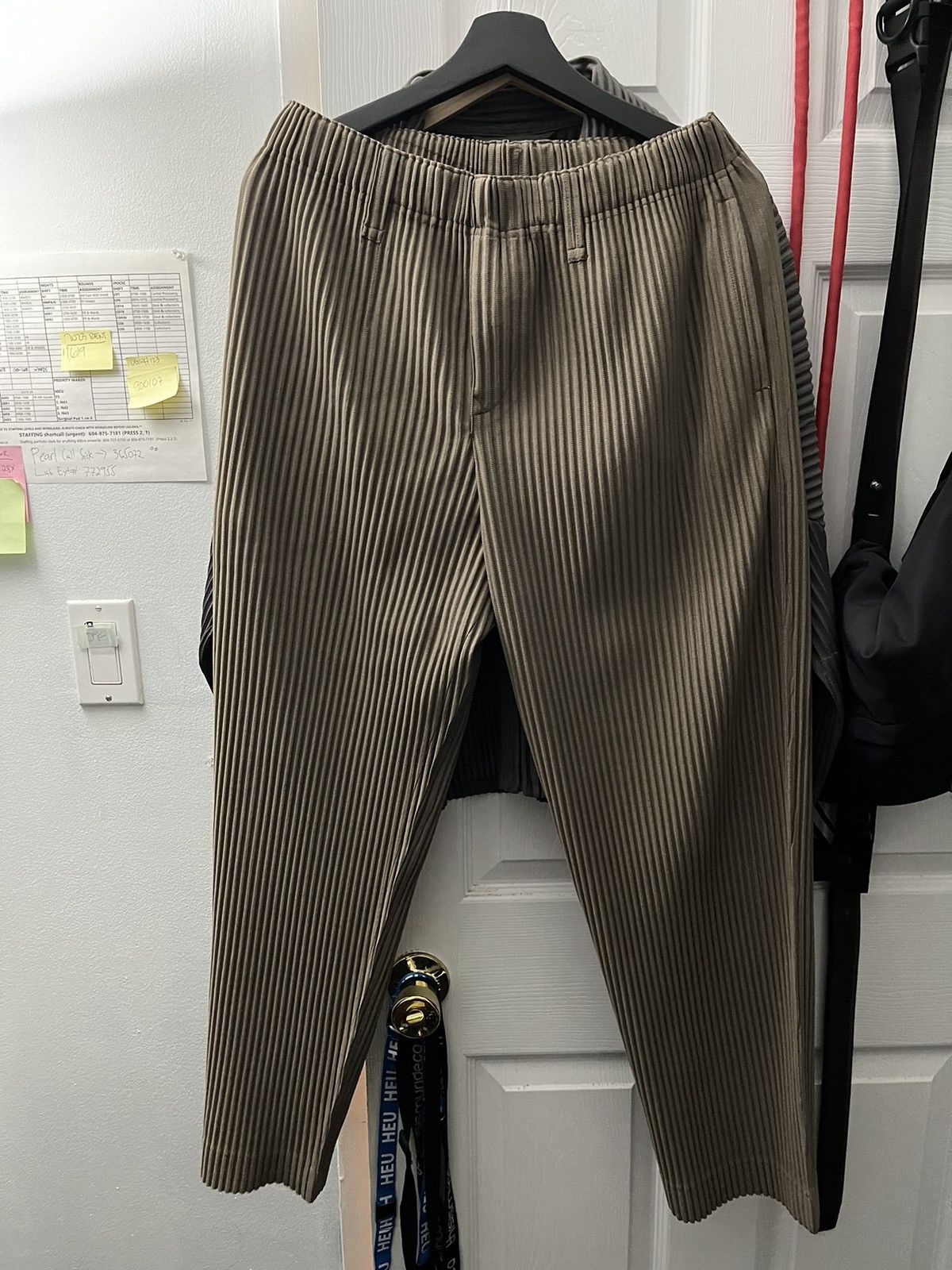 image of Homme Plisse Issey Miyake Issey Miyake Homme Plisse Pants in Beige, Men's (Size 33)