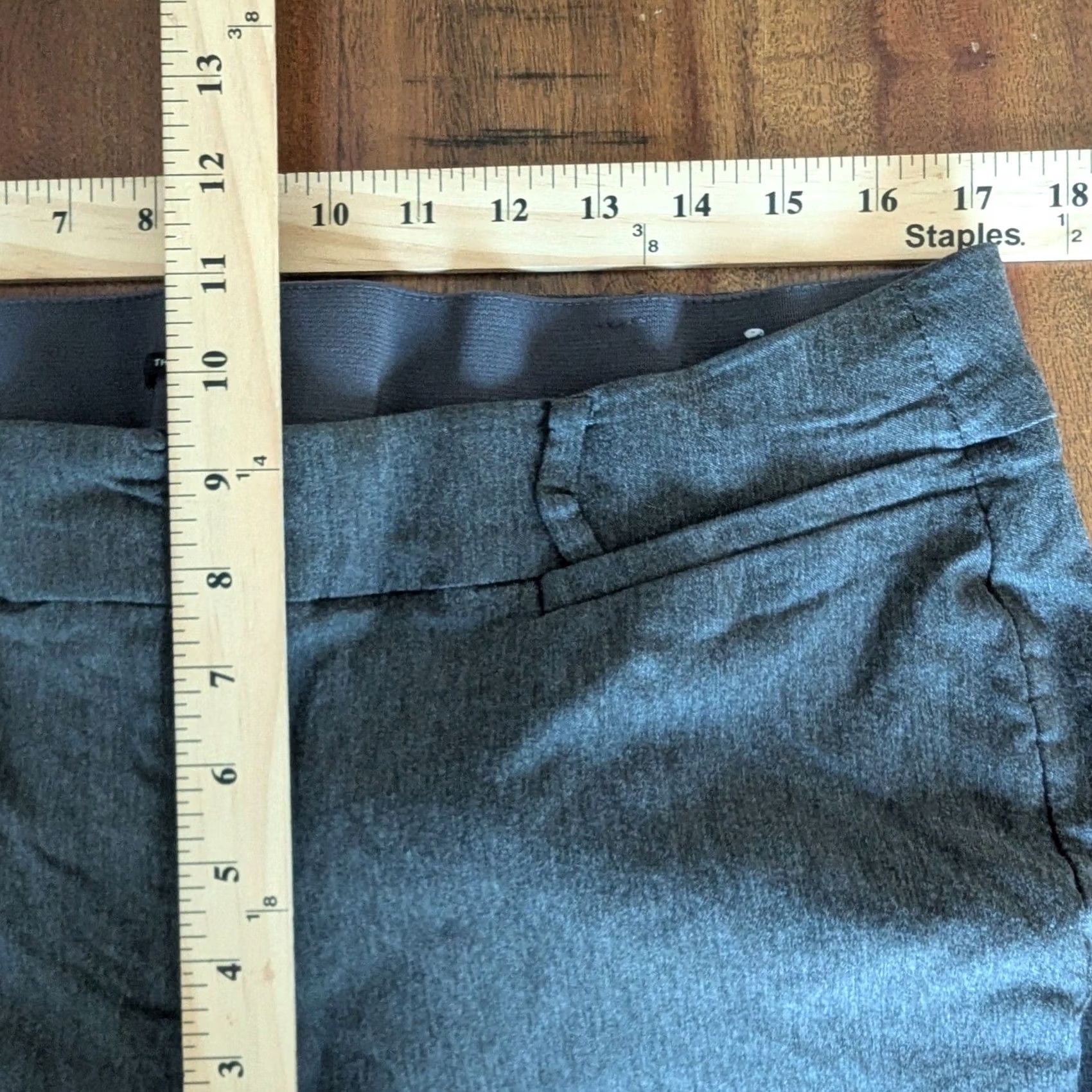 Vintage Lane Bryant The Allie Pants Womens 18W Gray Slim Leg Ankle Trousers Officework Dress Pants Slim Fit Pockets Zipper Button Straight Leg Size 40" / US 18 - 5 Thumbnail