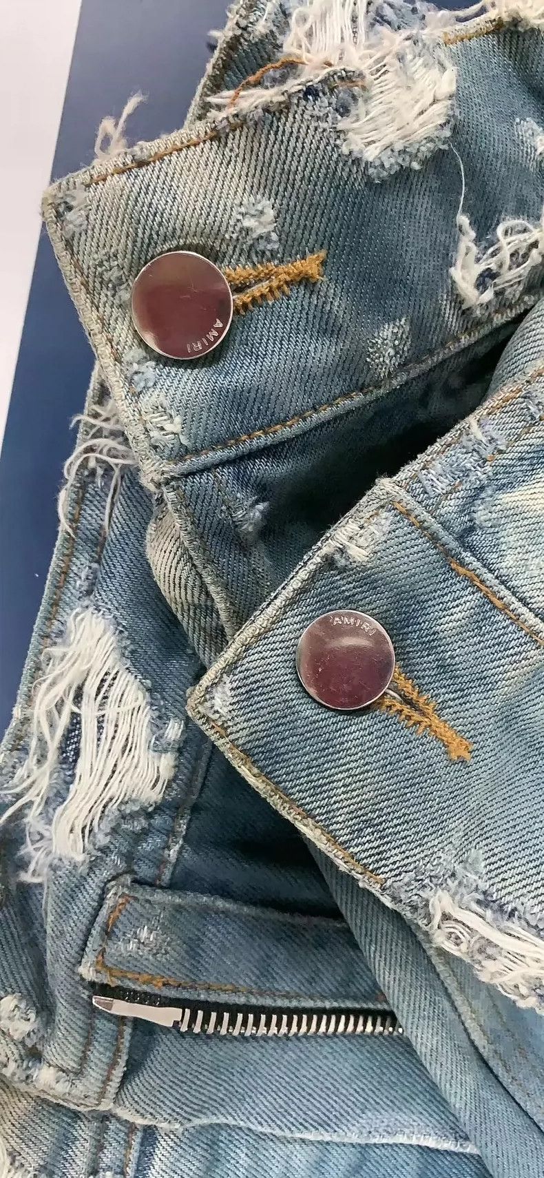 Amiri Amiri Grease stain Denim Jacket Size US S / EU 44-46 / 1 - 4 Thumbnail