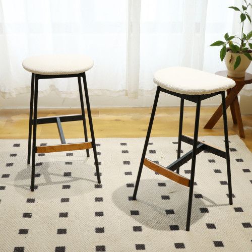 Designer × Homemade Modern Set of 2 Bar Stools Comfortable & Stylish Counter Hei Size US L / EU 52-54 / 3 - 3 Thumbnail