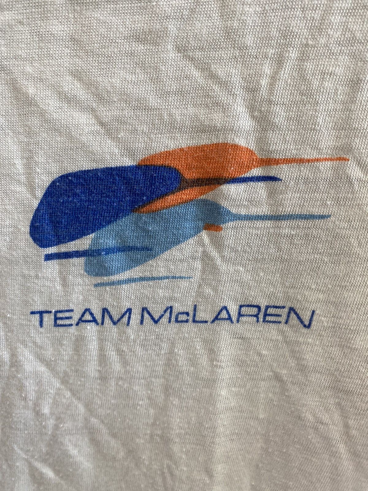Vintage VINTAGE DISTRESSED 80’s TEAM MCLAREN TSHIRT Size US S / EU 44-46 / 1 - 2 Thumbnail