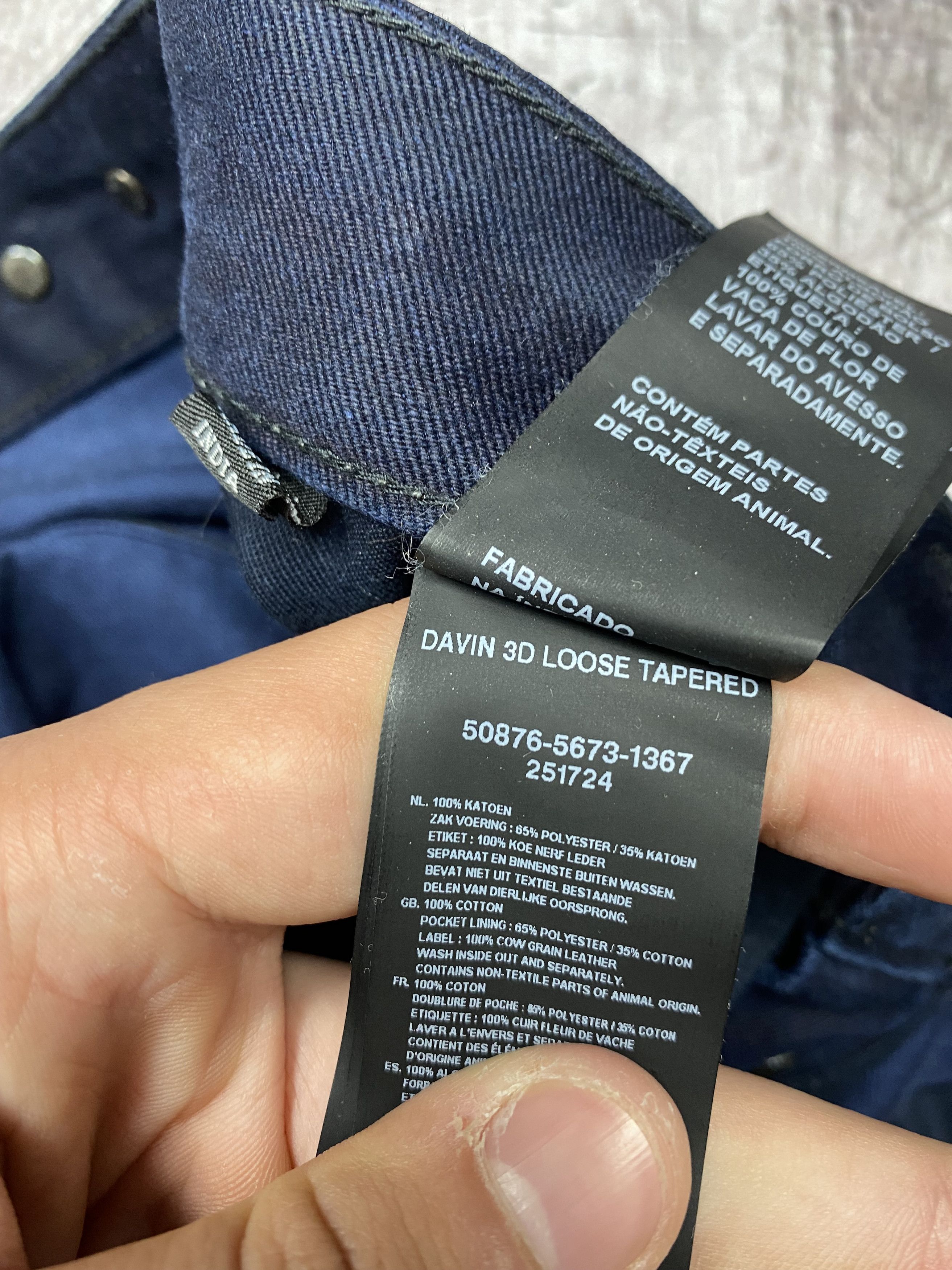 G-Star G Star Raw Vintage Mens 3D Loose Tapered Denim Pants Size US 30 / EU 46 - 5 Thumbnail
